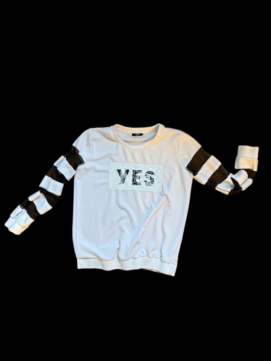 Liu Jo LIU JO Milano YES/NO Sequin Sweatshirt Size M / US 6-8 / IT 42-44 - 1 Thumbnail