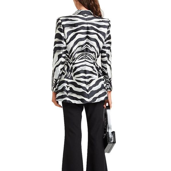 Dolce & Gabbana o1y0825 Zebra Stripes Blazer in Gray/Black Size XS / US 0-2 / IT 36-38 - 4 Thumbnail
