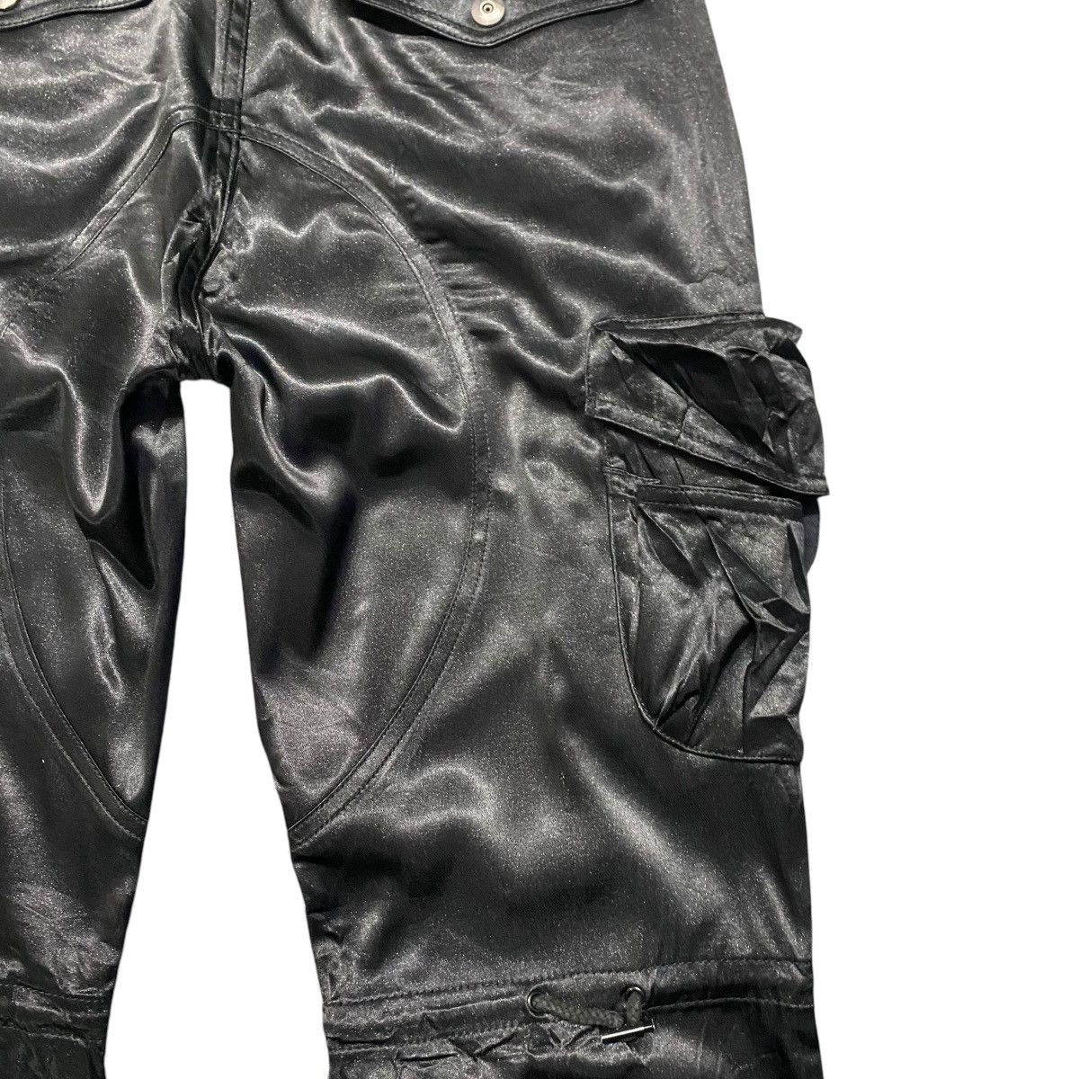 CIVARIZE Civarize Black Metallic Cargo Pants Flare Size US 31 - 16 Thumbnail