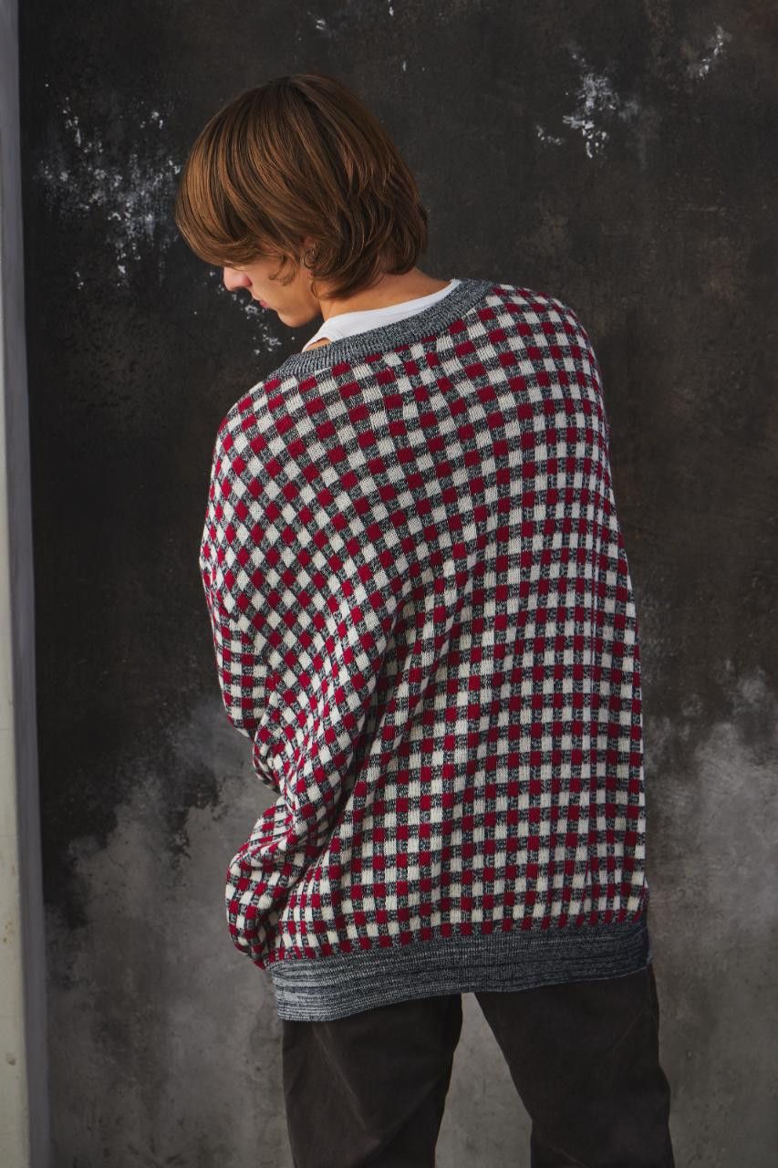 Takahiromiyashita The Soloist. TAKAHIROMIYASHITA TheSoloist. Check Crewneck Knit Sweater Size US S / EU 44-46 / 1 - 4 Thumbnail