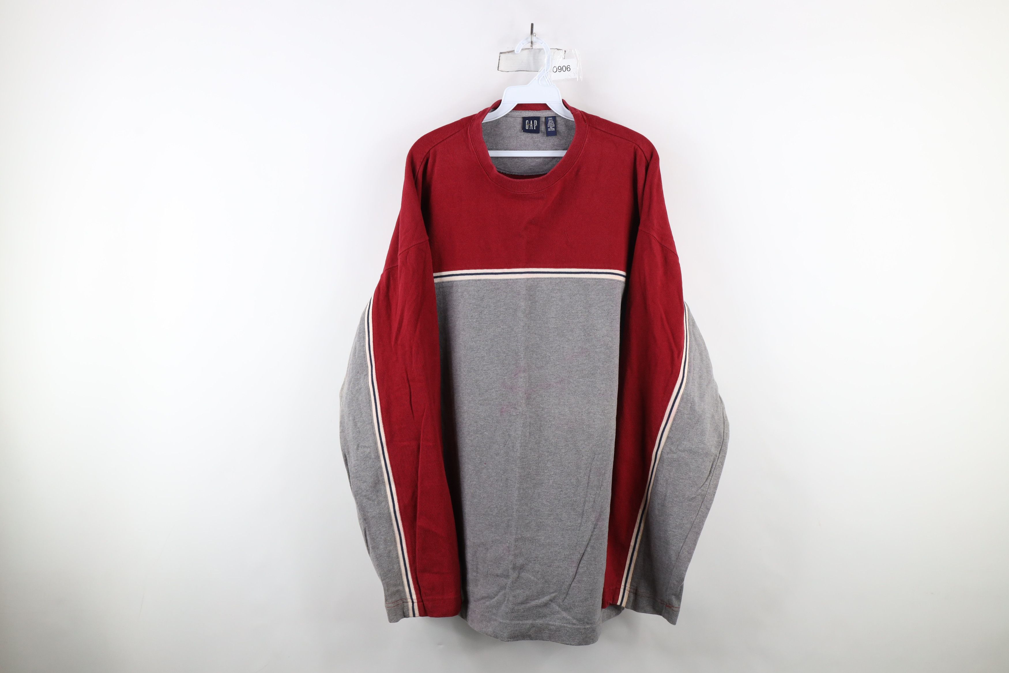 Gap × Vintage Vintage 90s Gap Ribbed Knit Striped Long Sleeve T-Shirt Size US XXL / EU 58 / 5 - 1 Thumbnail