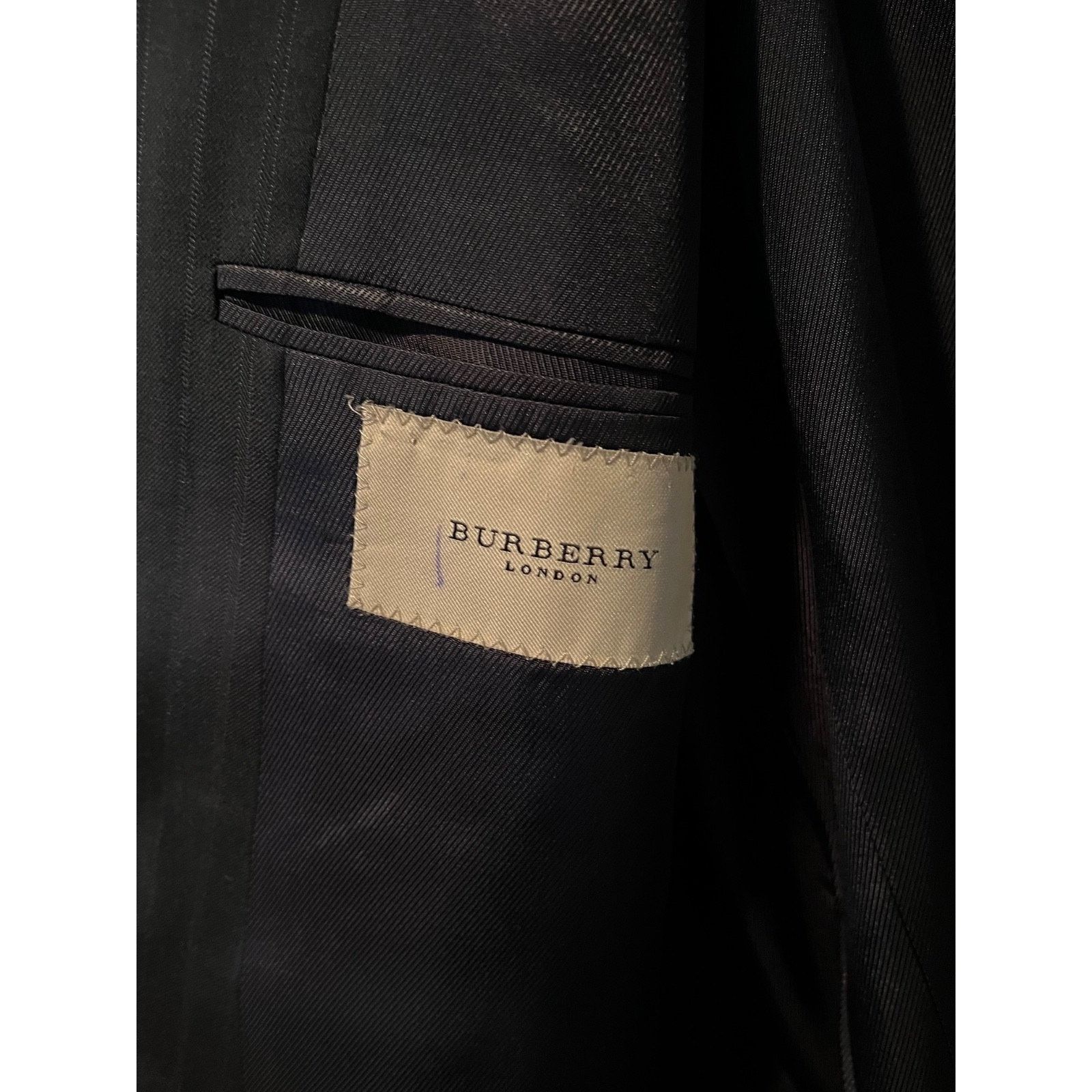 Burberry Burberry London 100% Wool Pinstripe Blazer Sport Coat 46L Size 46L - 4 Thumbnail