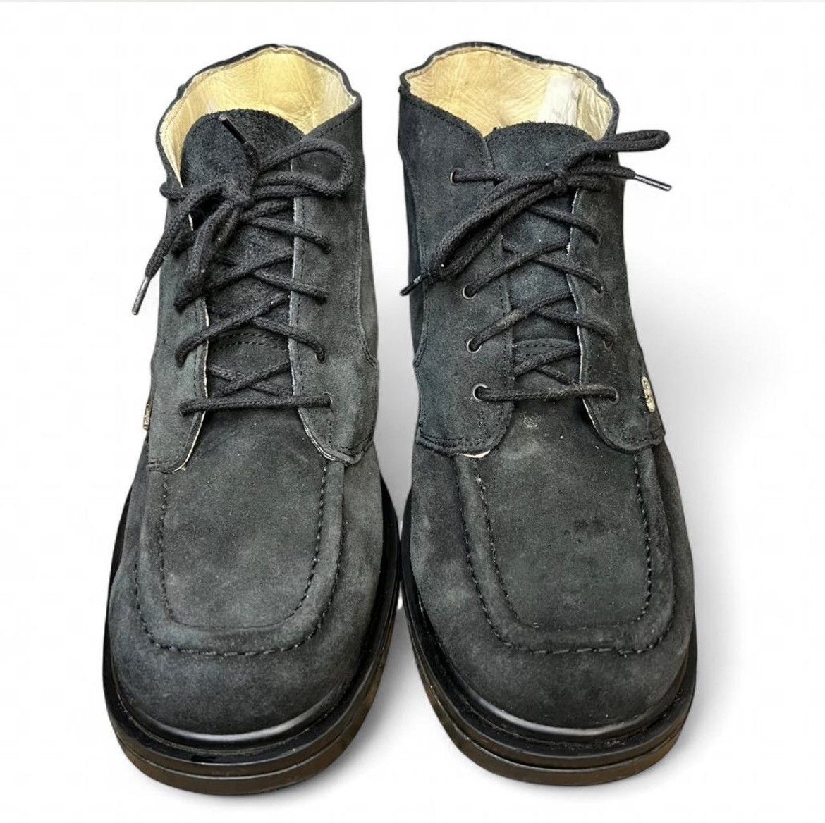 Lugz Vintage 90s Lugz Black Suede Moc Toe Chukka Boots Size US 11 / EU 44 - 3 Thumbnail