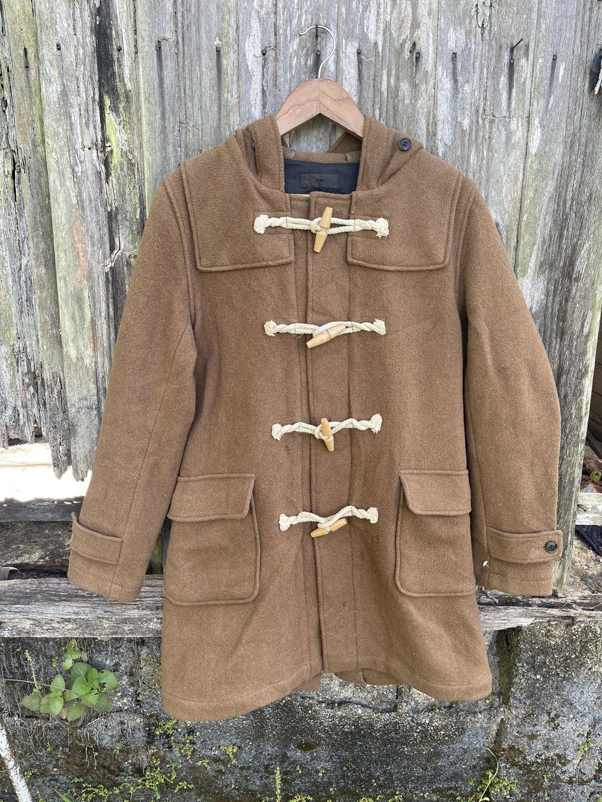 Designer HARE Classic Wool Duffle Coat (Camel Brown) - Size S Size US M / EU 48-50 / 2 - 1 Thumbnail