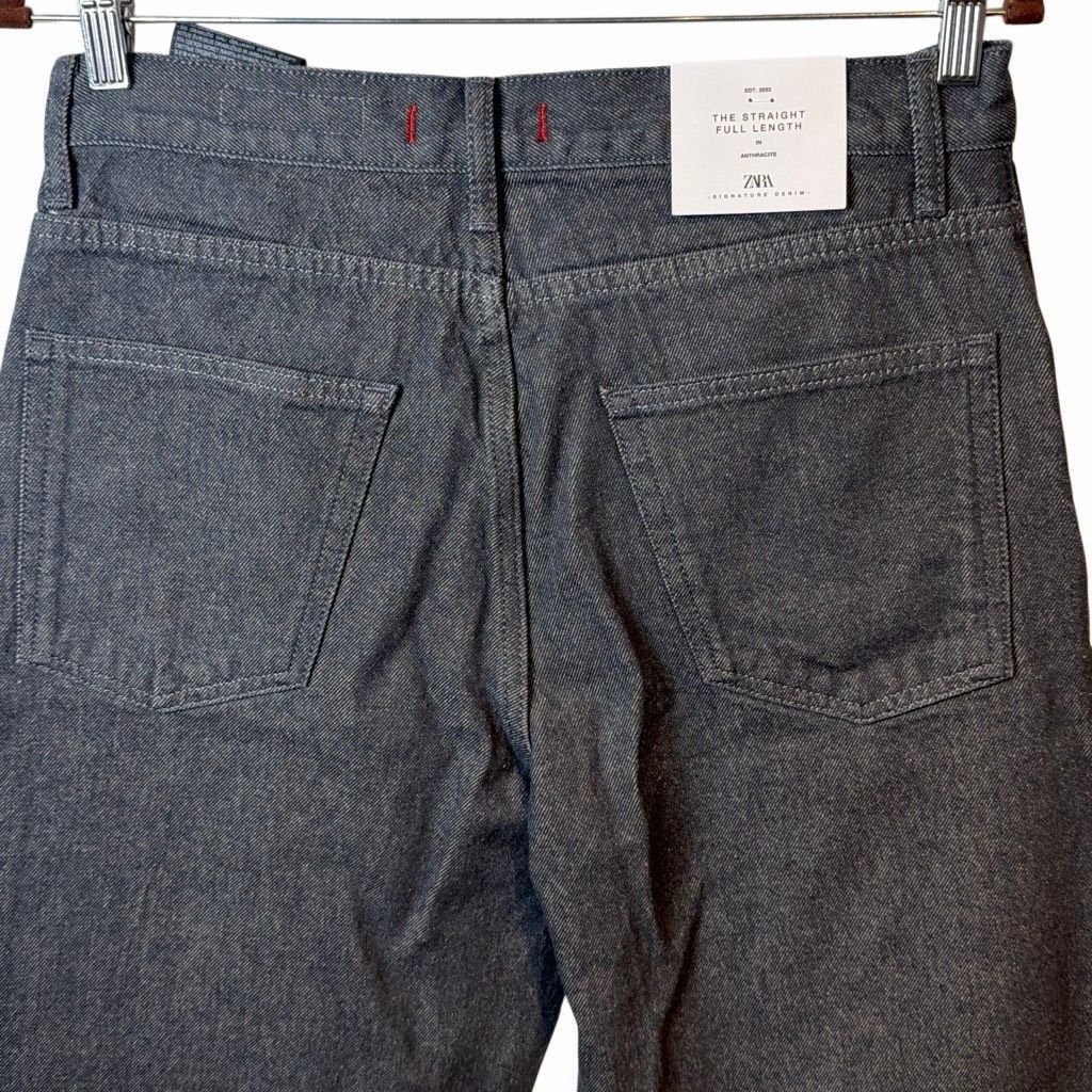 Zara NWT – Zara ZW Collection Full Length Straight Jeans in Anthr Size 30" / US 8 / IT 44 - 11 Thumbnail