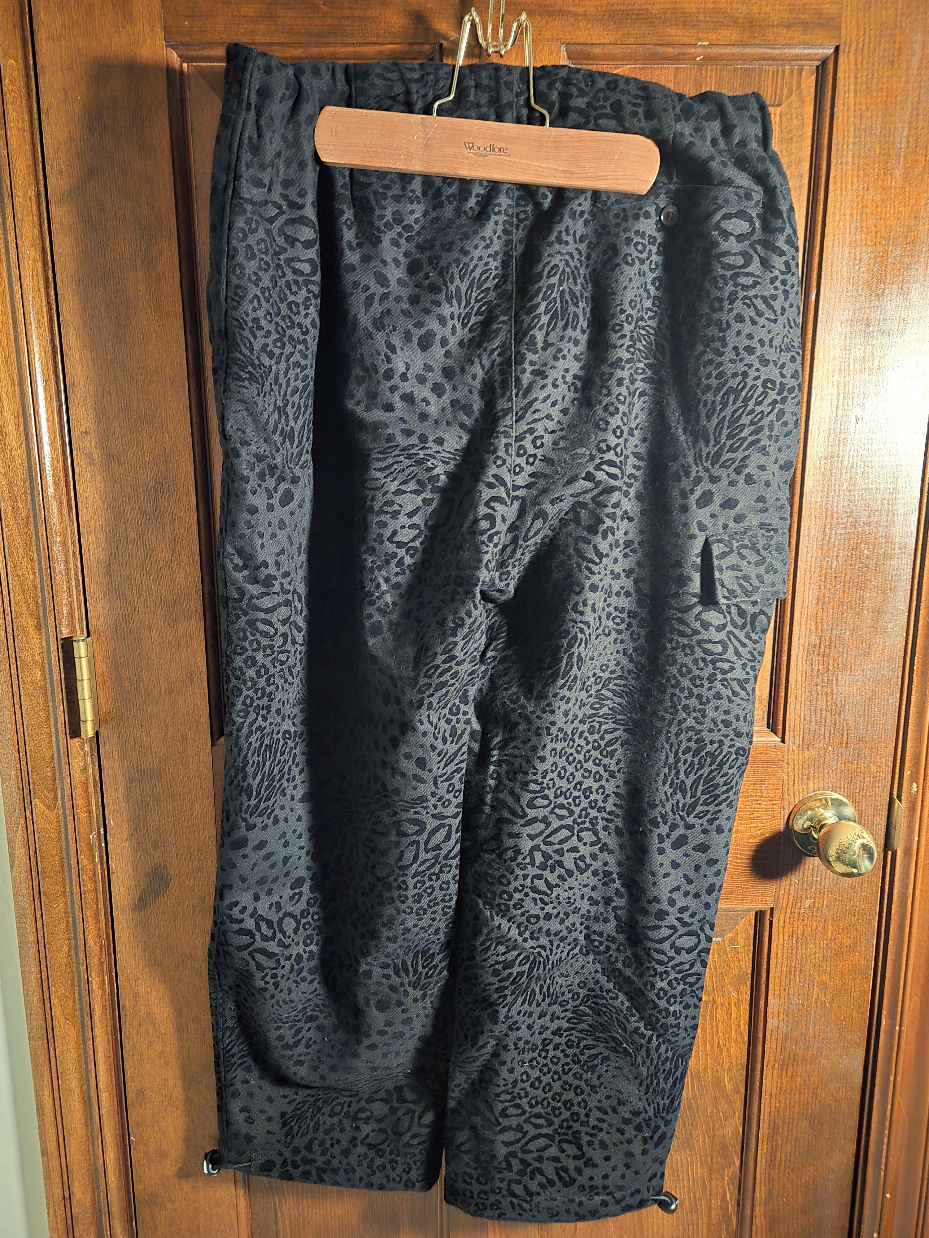 Eat Dust Leopard Print Jacquard Wool Blend Pants XL Size US 36 / EU 52 - 2 Thumbnail