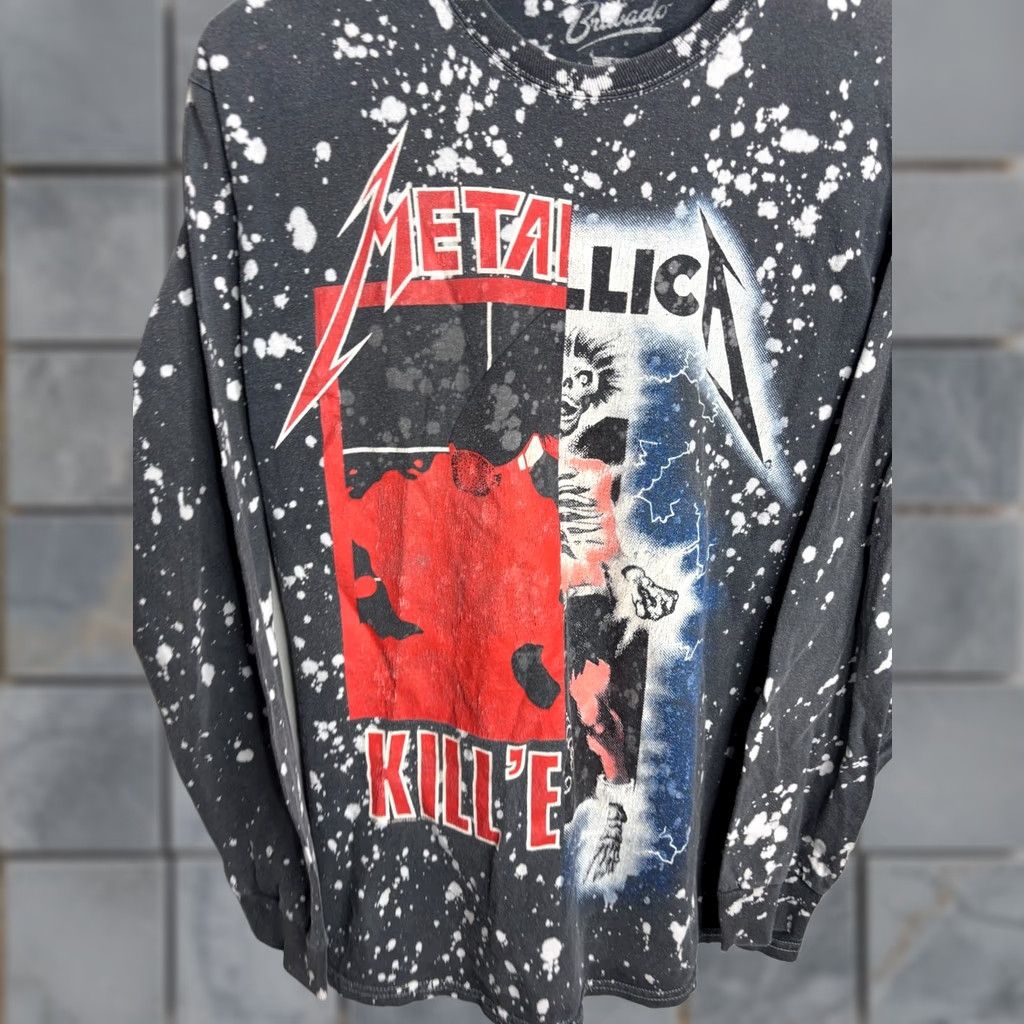 Vintage Metallica Concert T-Shirt Mens Size S Gray Long Sleeve 2013 Skull Band Graphic Print Crew Neck Regular Fit Vintage: No Size US S / EU 44-46 / 1 - 1 Thumbnail