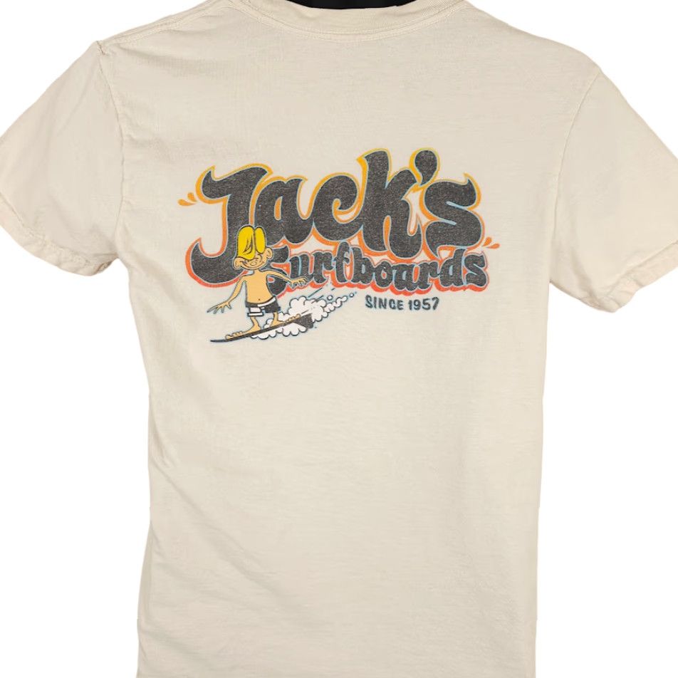 Vintage Jacks Surfboards T Shirt Mens Size Small Beige Surfer Surfing Retro Design California Surf Surfboard Surfer Surfing T-Shirt Men Size US S / EU 44-46 / 1 - 4 Thumbnail