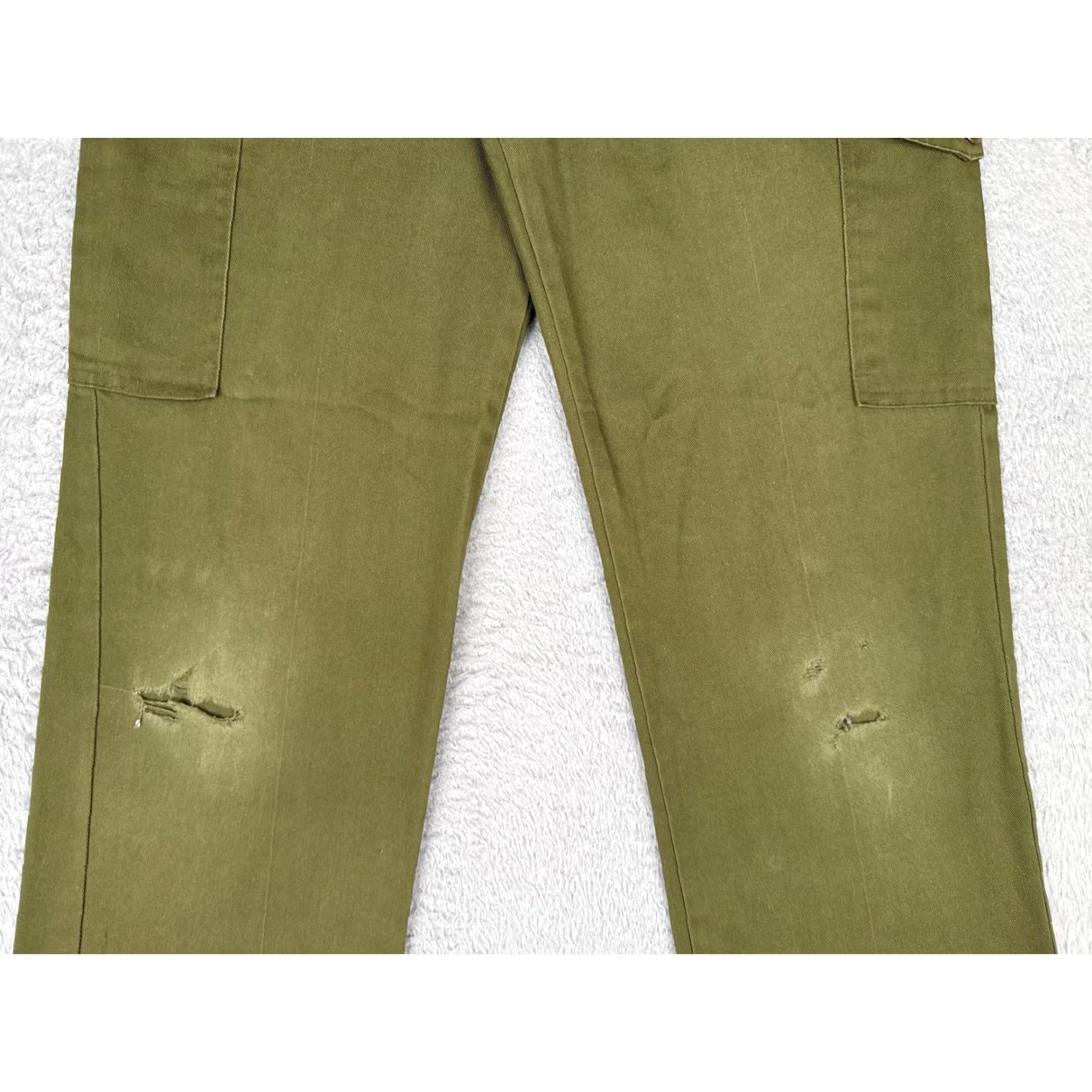 Vintage VINTAGE Boy Scouts Of America Pants Mens 29x28 Green Twill Cargo Pockets Outdoor Campaign Mens Size US 29 - 3 Thumbnail