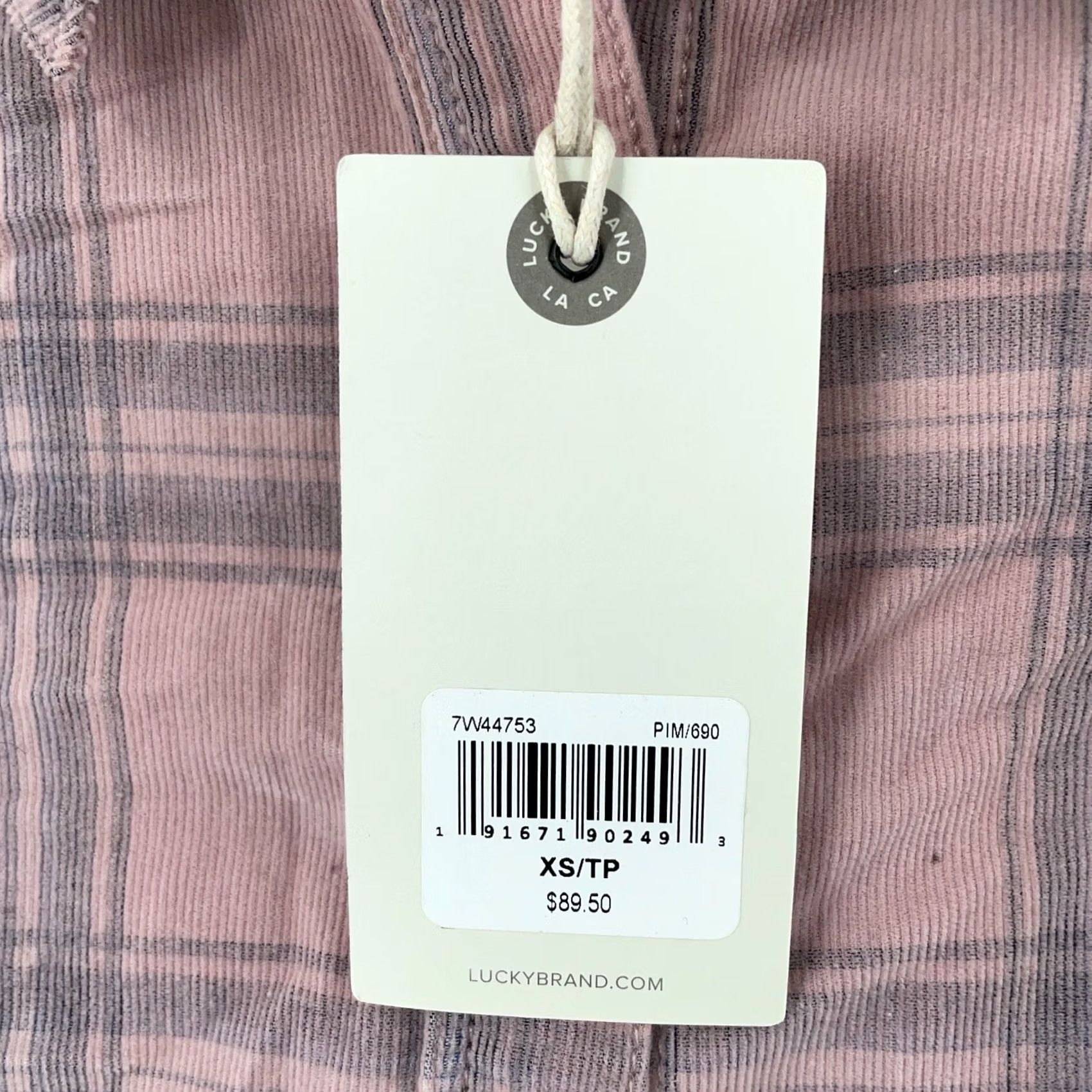 Lucky Brand Lucky Brand Shirt Womens XS Pink Blue Plaid Collared Button Up Raw Hem 7W44753 Size XS / US 0-2 / IT 36-38 - 5 Thumbnail