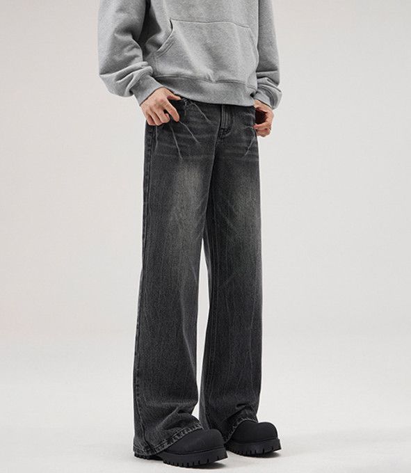 Vintage American lightning pattern cleanfit wide-leg flared jeans Size US 32 / EU 48 - 3 Thumbnail