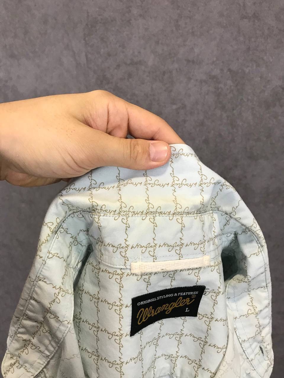 Wrangler Wrangler vintage designer monogram shirt Size US L / EU 52-54 / 3 - 9 Thumbnail