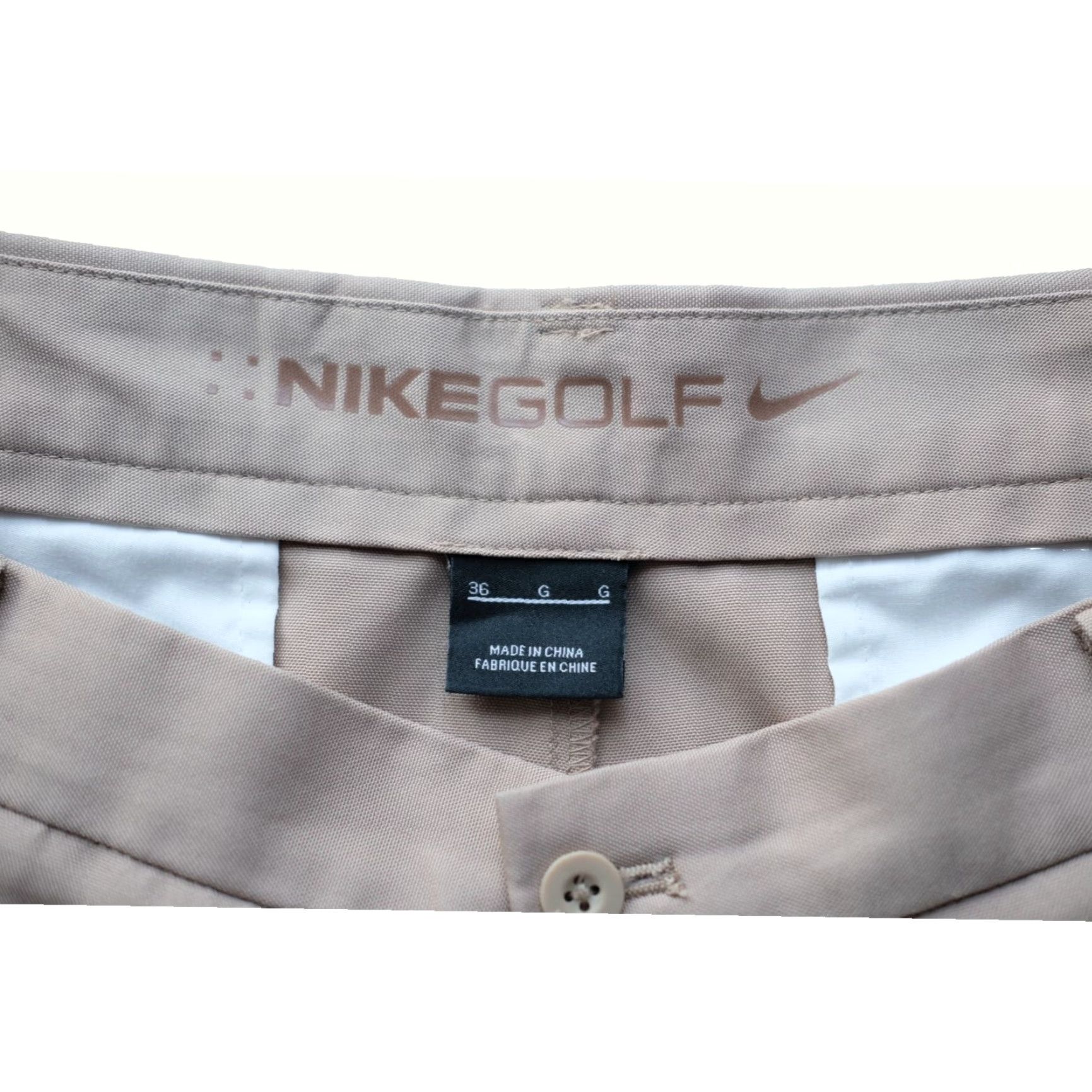 Nike VINTAGE Nike Golf Khaki Dri-FIT Men’s Adult Tan Shorts 36W 22"L SZ XL Navy? Size US 36 / EU 52 - 3 Thumbnail