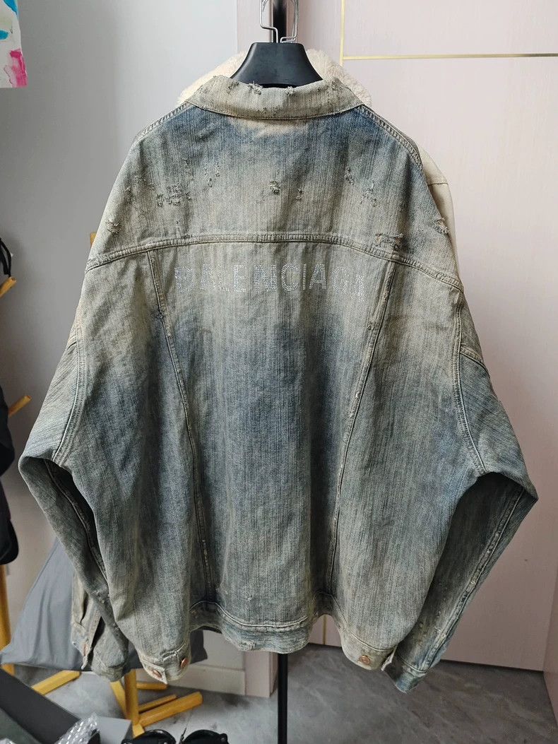 Balenciaga Balenciaga 23SS Distressed Denim Jacket Size US M / EU 48-50 / 2 - 1 Thumbnail