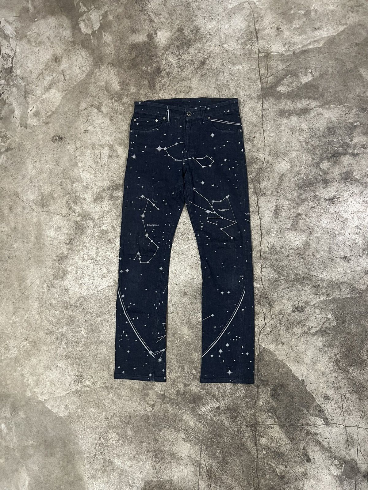 Issey Miyake Issey Miyake - SSO4 Astronomy Jacquard Stretch Denim Jeans Size US 29 - 1 Thumbnail