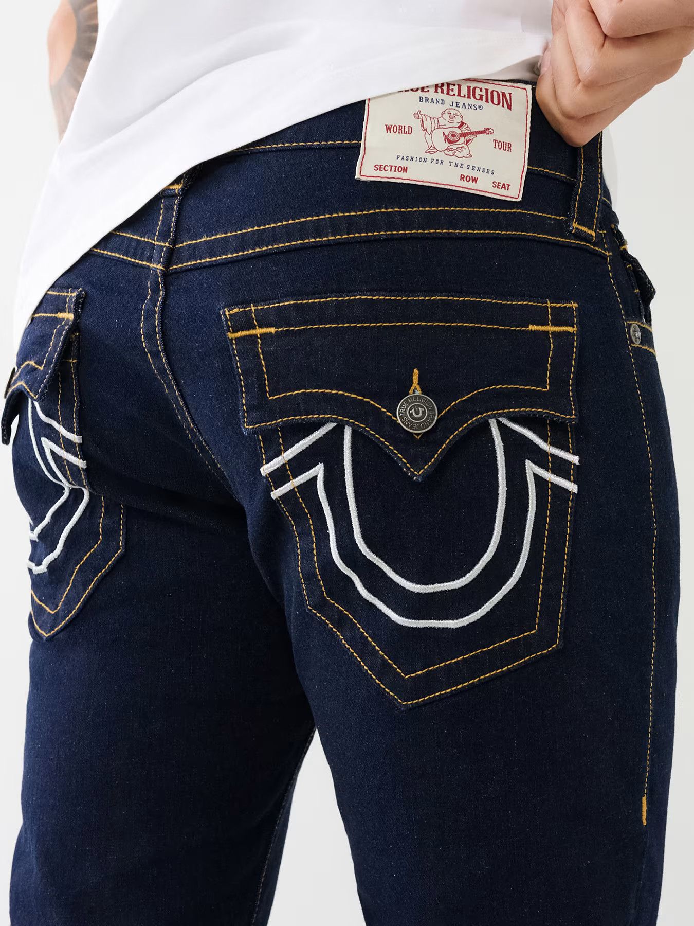 True Religion (BNWT) True Religion Ricky Shiny Logo Blue / Silver sz. 40 Size US 40 / EU 56 - 4 Thumbnail