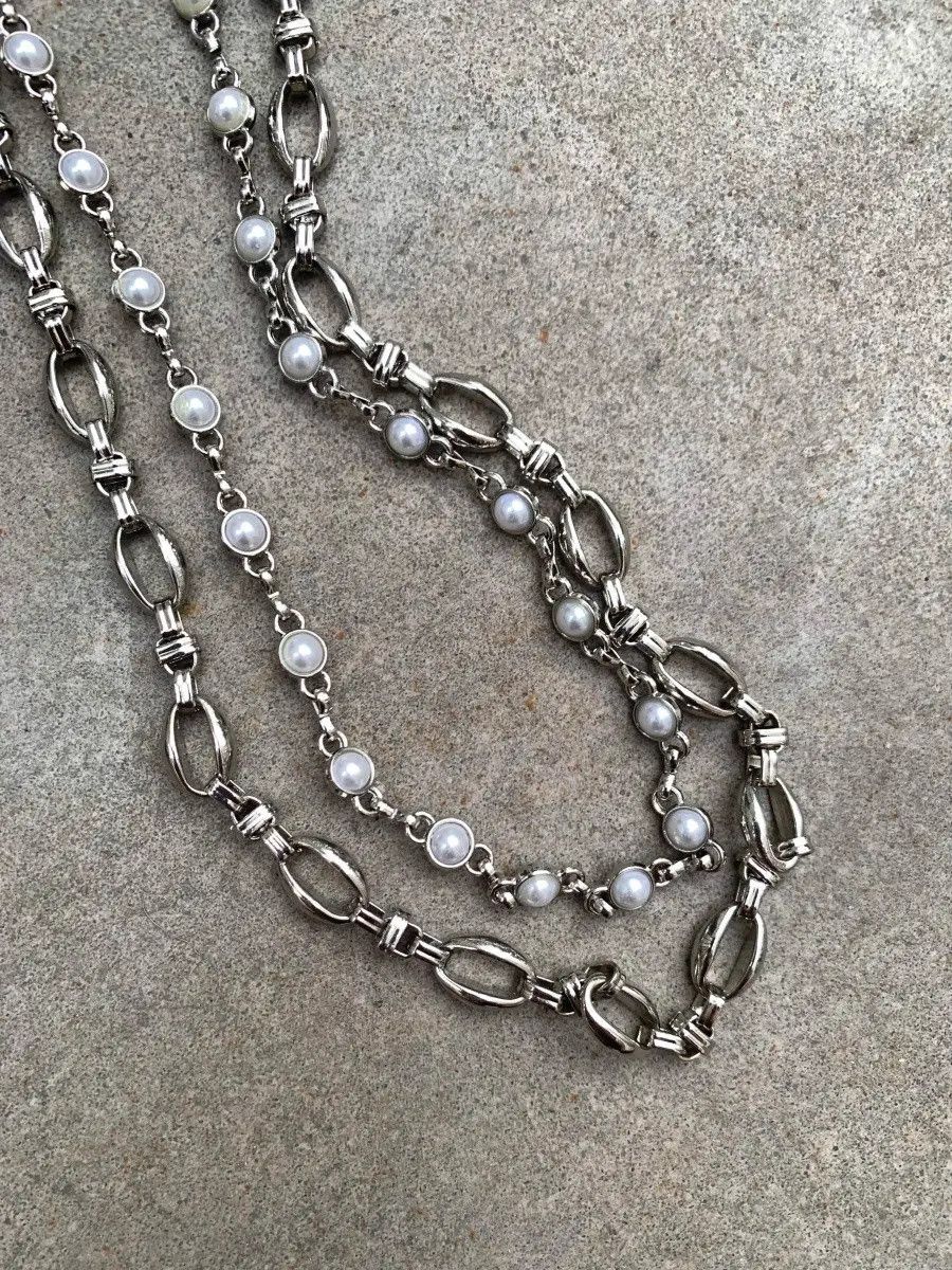Japanese Brand 2 Layer Natural Echo Pearled Wallet Chain Size ONE SIZE - 4 Thumbnail