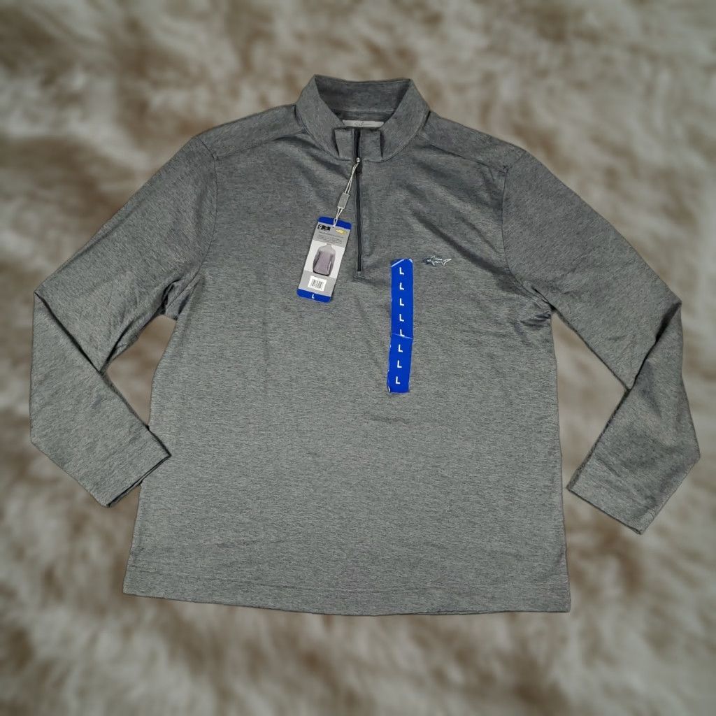 Vintage Greg Norman Shirt Mens Large Gray 1/4 Zip Golf Pullover Long Sleeve Cotton Blend Sports Modern Mens Size US L / EU 52-54 / 3 - 1 Thumbnail