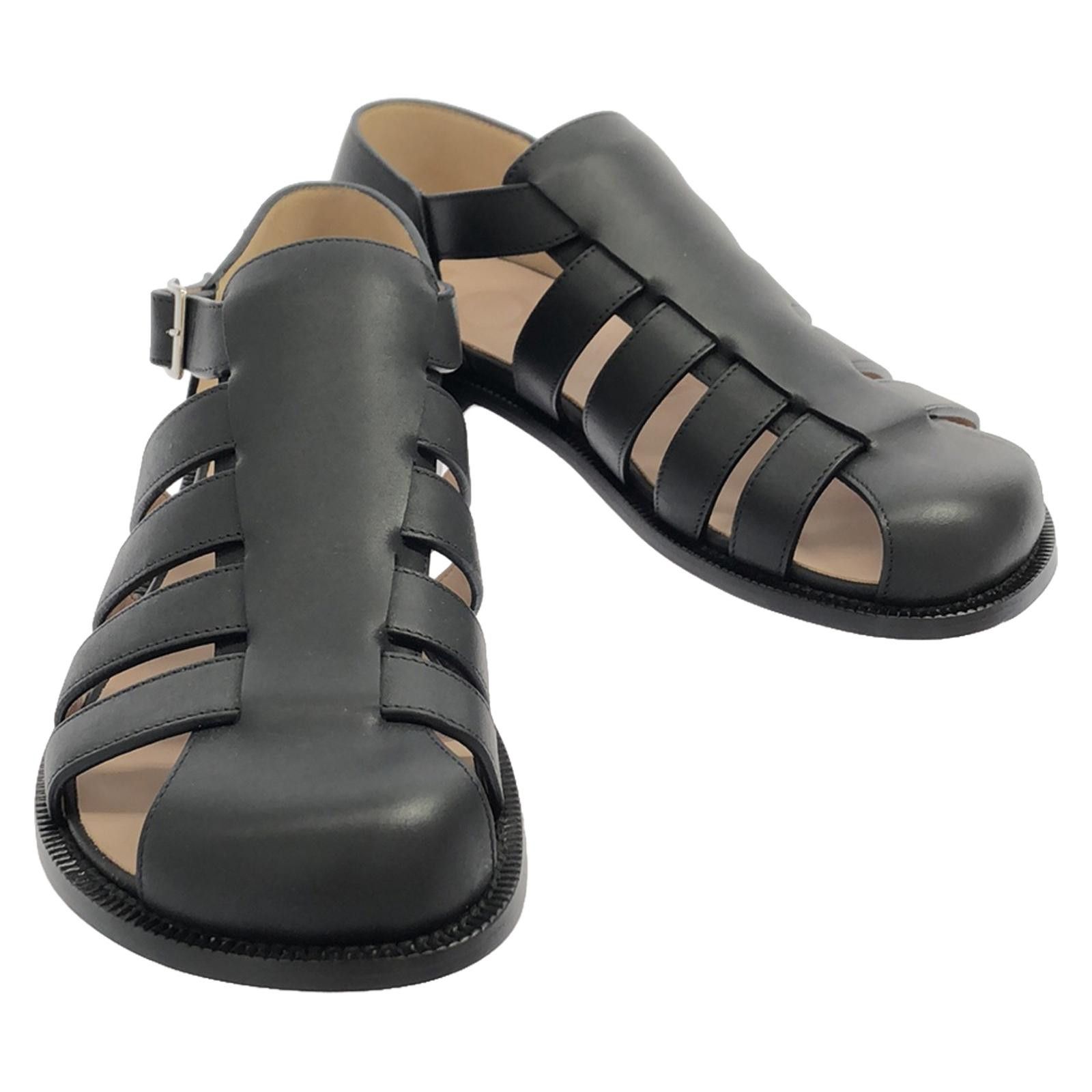 Loewe Loewe Sandal Leather Sandal Leather Shoes M816465X25110040 in Black, Men's