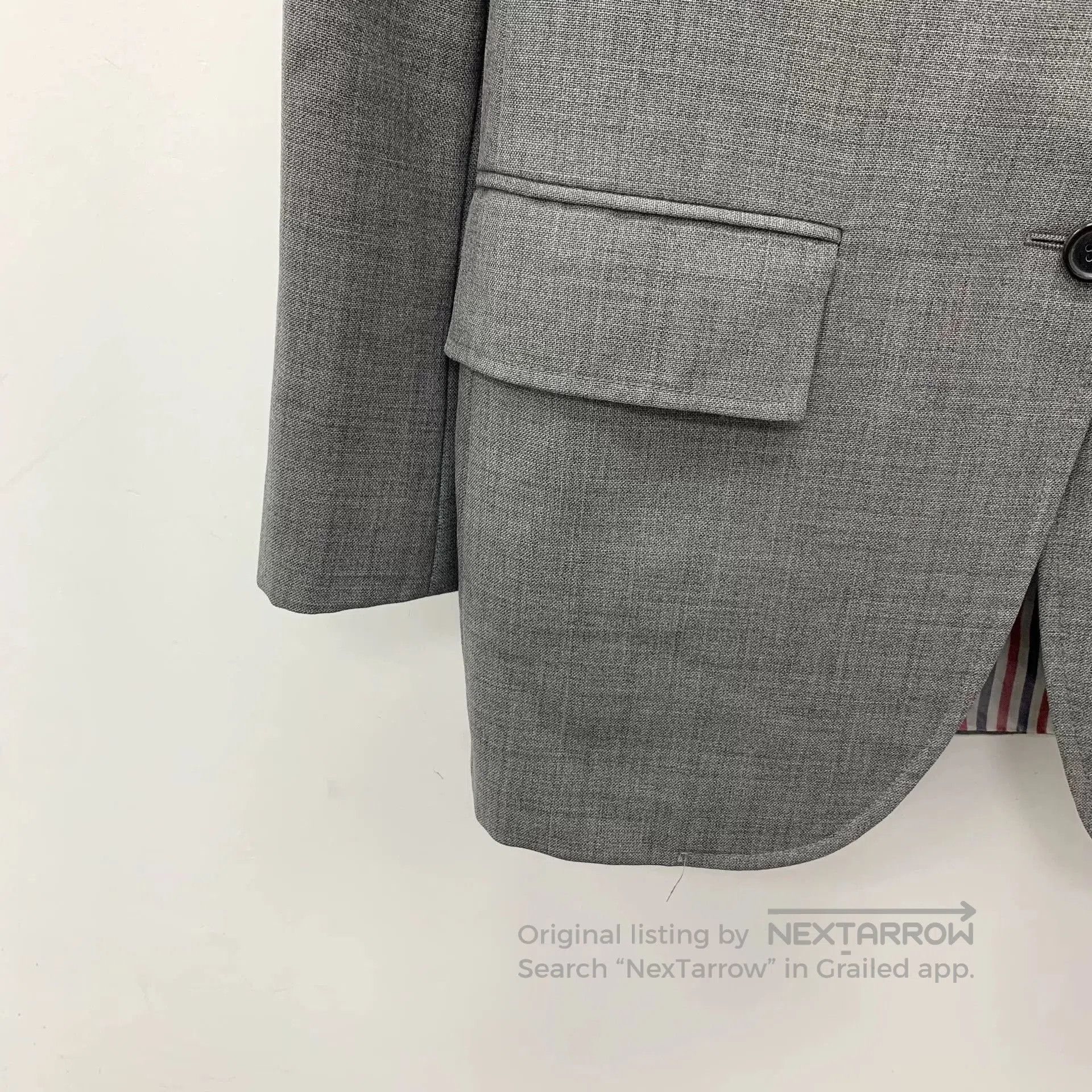 Thom Browne Thom Browne Gray Wool Lapel Suit Jacket. Size US XS / EU 42 / 0 - 4 Thumbnail