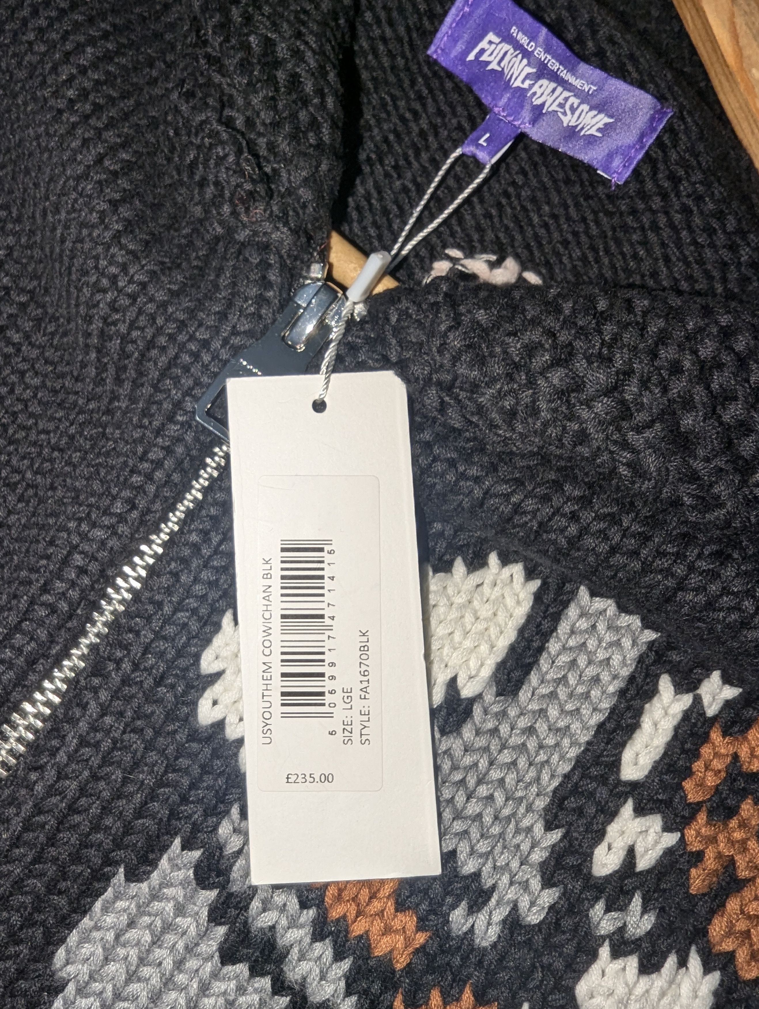 Fucking Awesome 'Cowichan' Heavy Knit Cardigan Size US L / EU 52-54 / 3 - 2 Thumbnail