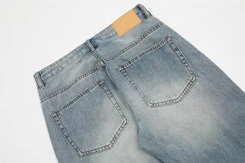 Japanese Brand × Jean Men's straight washed casual gradient ripped flared jeans Size US 34 / EU 50 - 4 Thumbnail