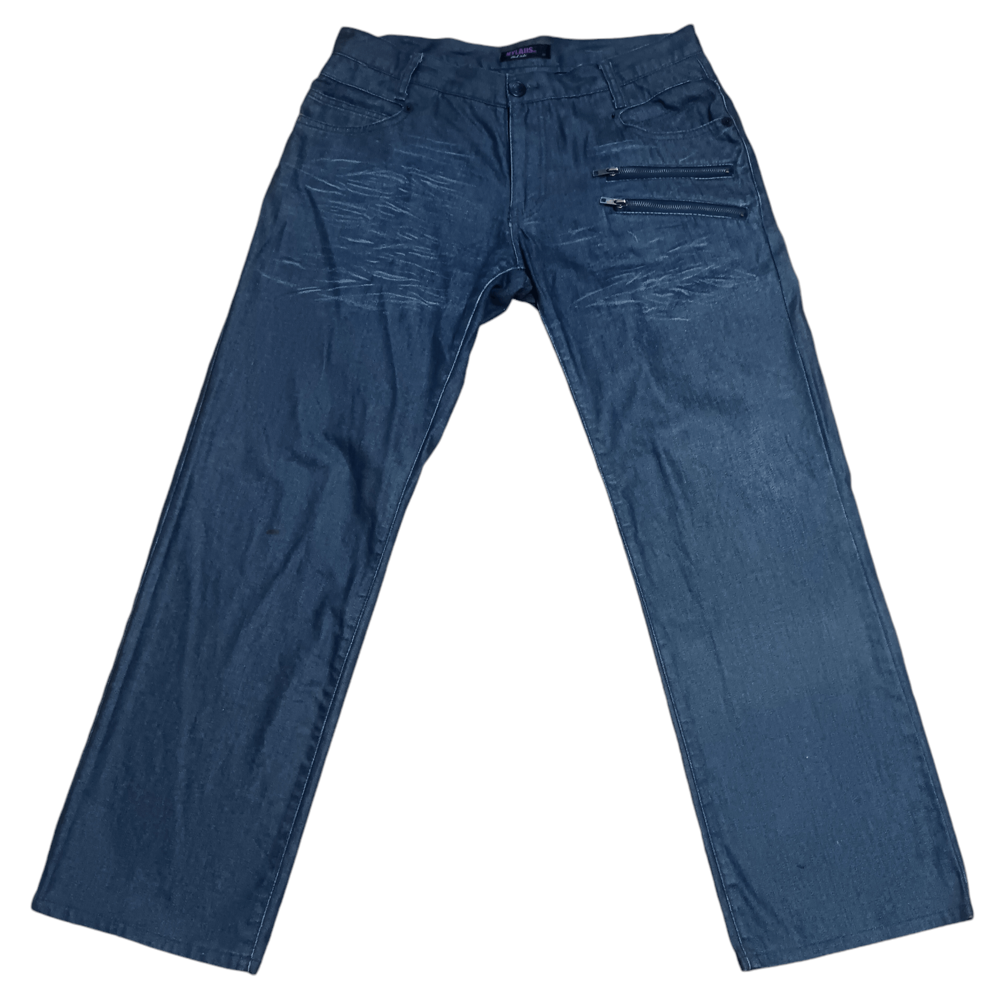 Japanese Brand NYLAUS BLACK LABEL SEASONED JEANS Size US 34 / EU 50 - 1 Thumbnail