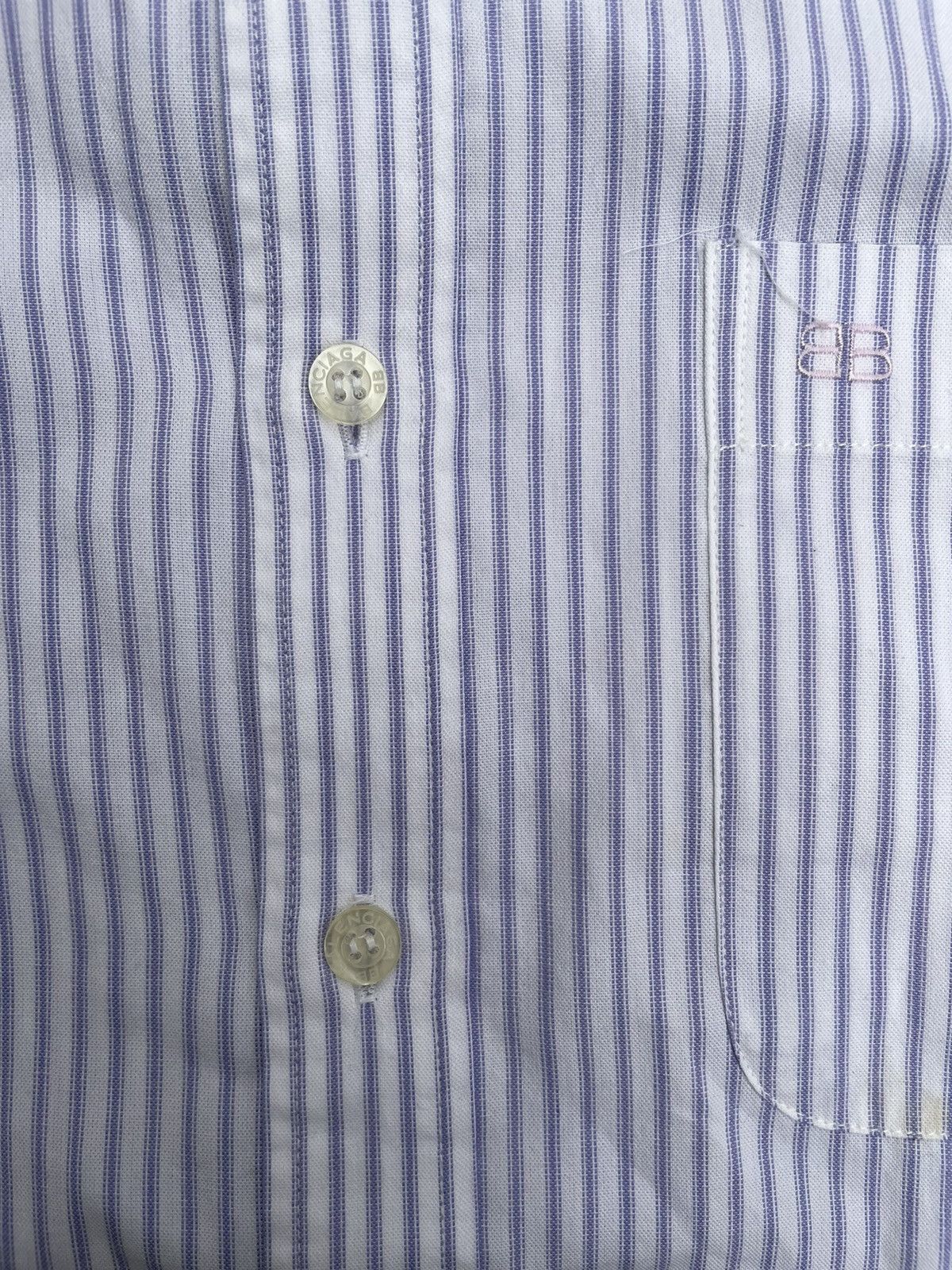 Balenciaga Balenciaga Striped Shirt Single Pocket Size US L / EU 52-54 / 3 - 6 Thumbnail