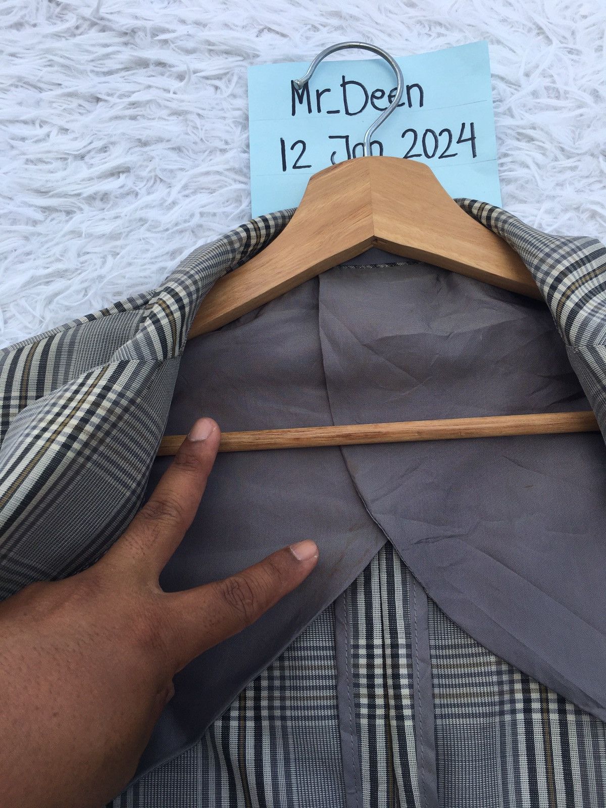 Burberry Rare Vintage Burberry Checkered Blazer Size 36R - 10 Thumbnail