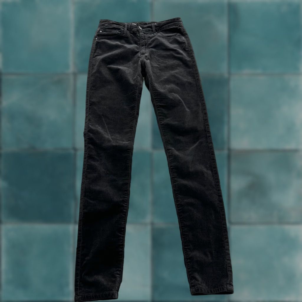 Velvet AG Adriano Goldschmied Pants Womens 26 Black Velvet The Farrah Skinny Jeans Slim Straight 30in Inseam Womens Size 26" / US 2 / IT 38 - 1 Thumbnail