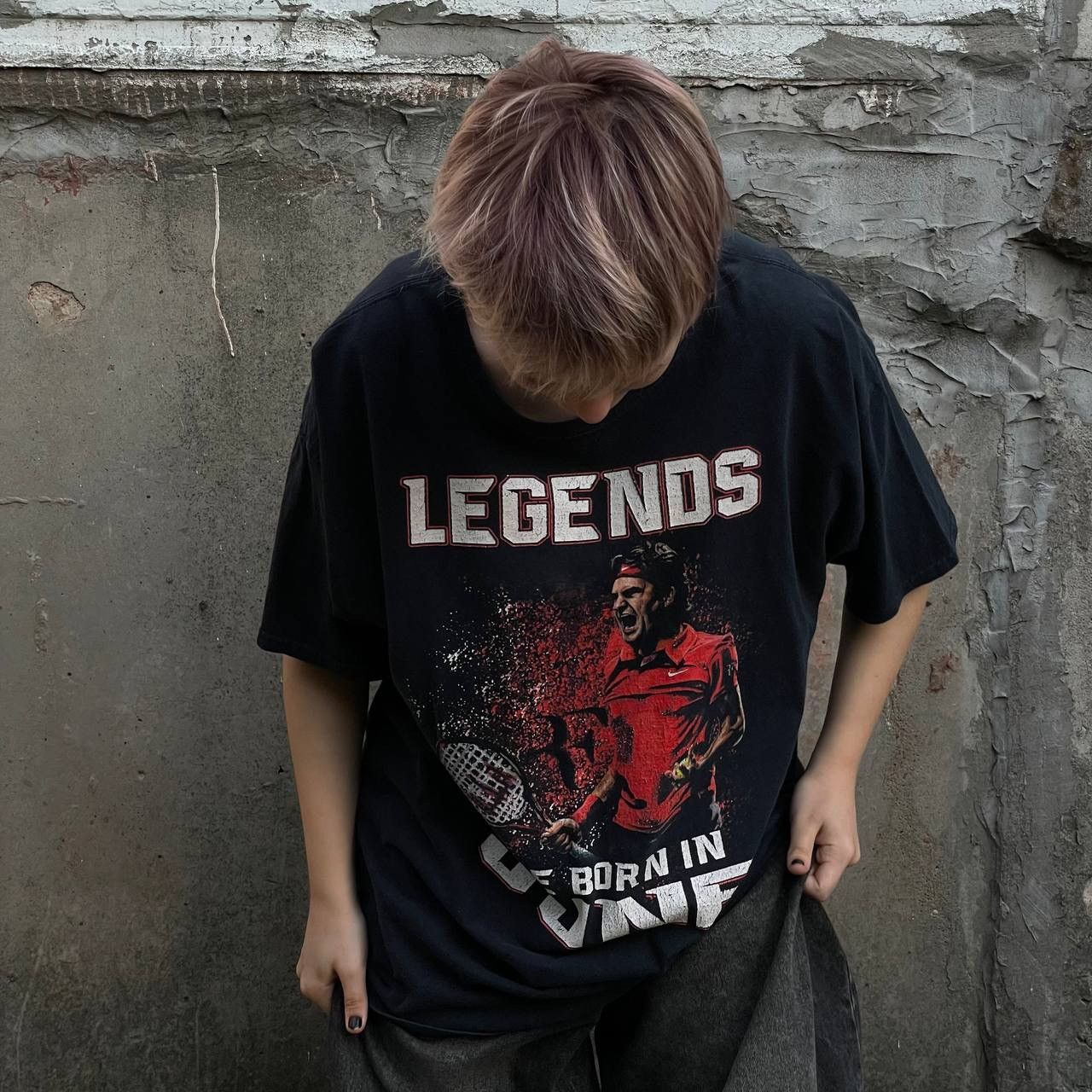 Vintage Vintage T-shirts Legends Are Born In June Tennis Nike Y2K Size US XL / EU 56 / 4 - 1 Thumbnail