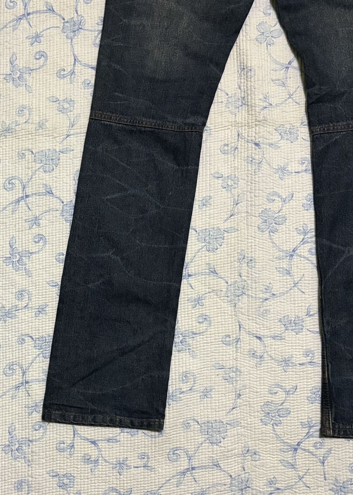 Japanese Brand Japanese Doublefocus Double Waist Jeans Low Flared Denim Size US 31 - 12 Thumbnail