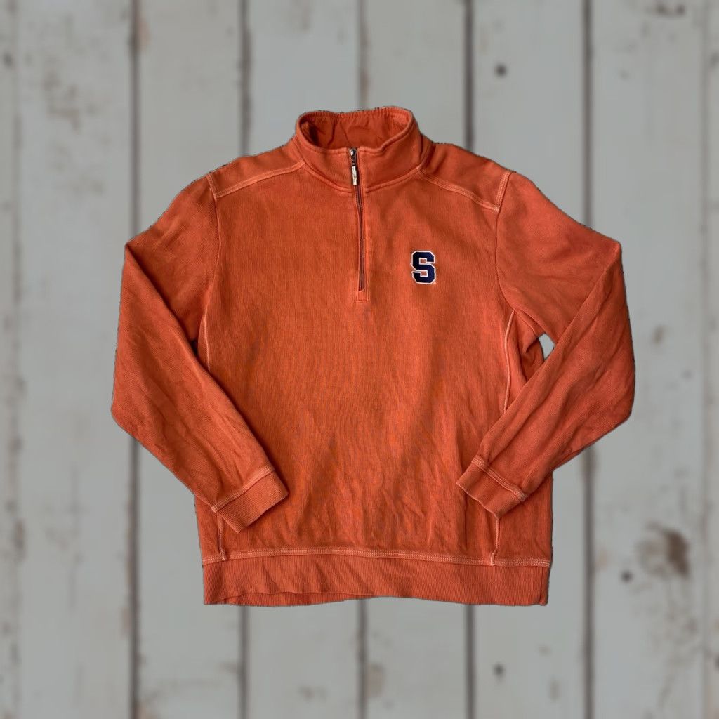 Tommy Bahama Tommy Bahama Syracuse University Men’s Pullover Half Zip Sweater Orange Medium Size US M / EU 48-50 / 2 - 1 Thumbnail