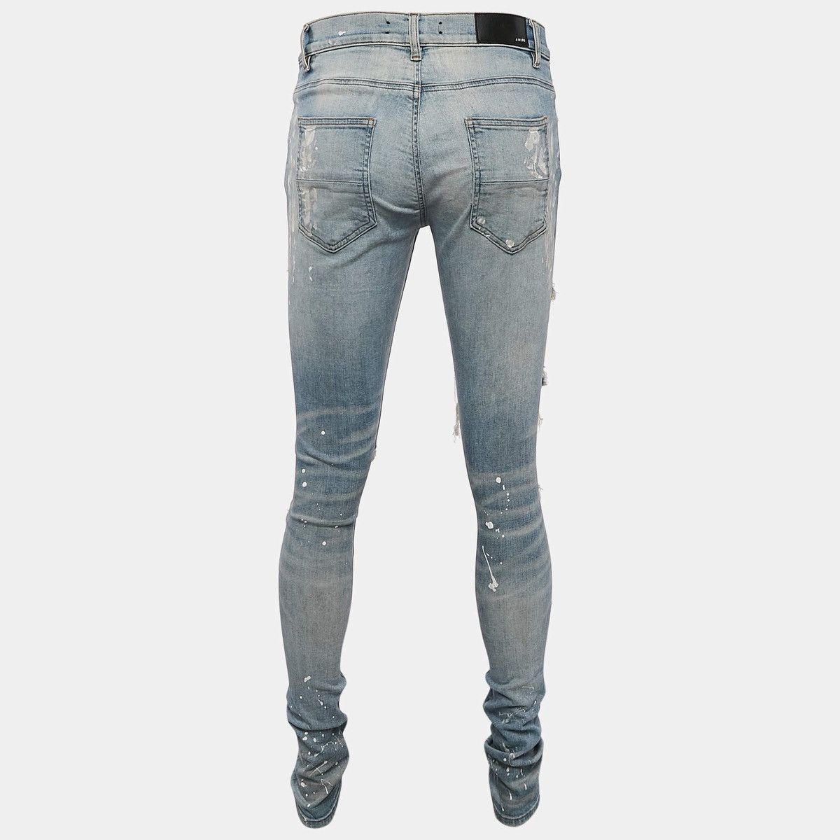 Amiri Amiri Blue Paint Splatter Denim Distressed Size US 34 / EU 50 - 2 Thumbnail