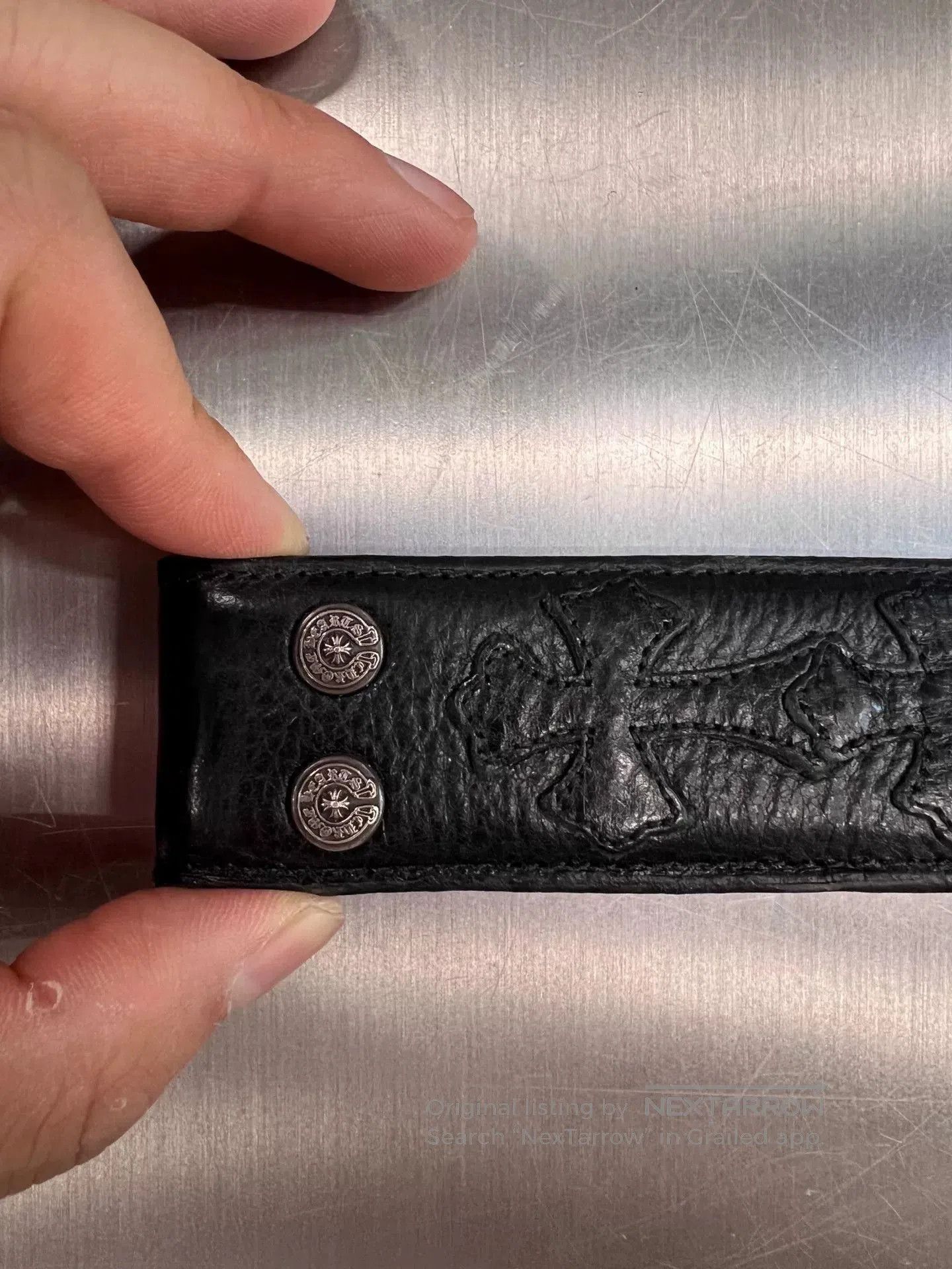 Chrome Hearts Chrome Hearts Black Cross Patchwork Belt. Size ONE SIZE - 3 Thumbnail
