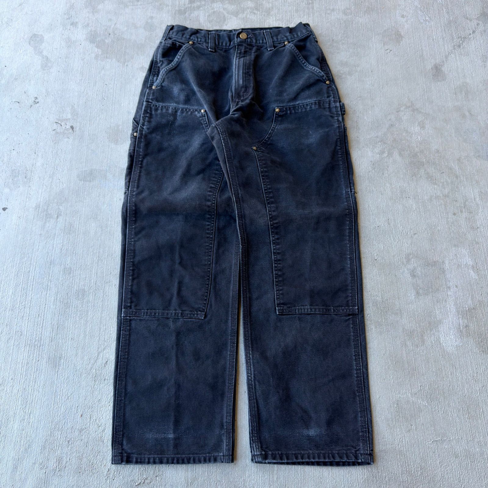 Carhartt × Vintage Carhartt black double knee work wear carpenter pants Size US 28 / EU 44 - 1 Thumbnail
