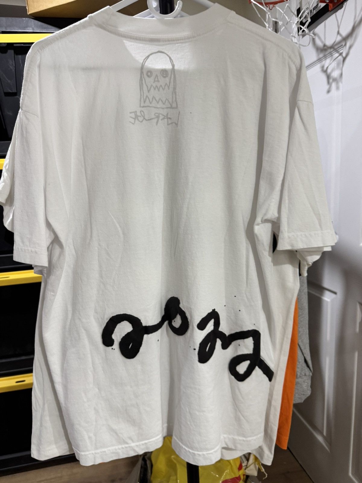 Asspizza Asspizza Puff Print Face Shirt White 2022 Size US M / EU 48-50 / 2 - 2 Thumbnail
