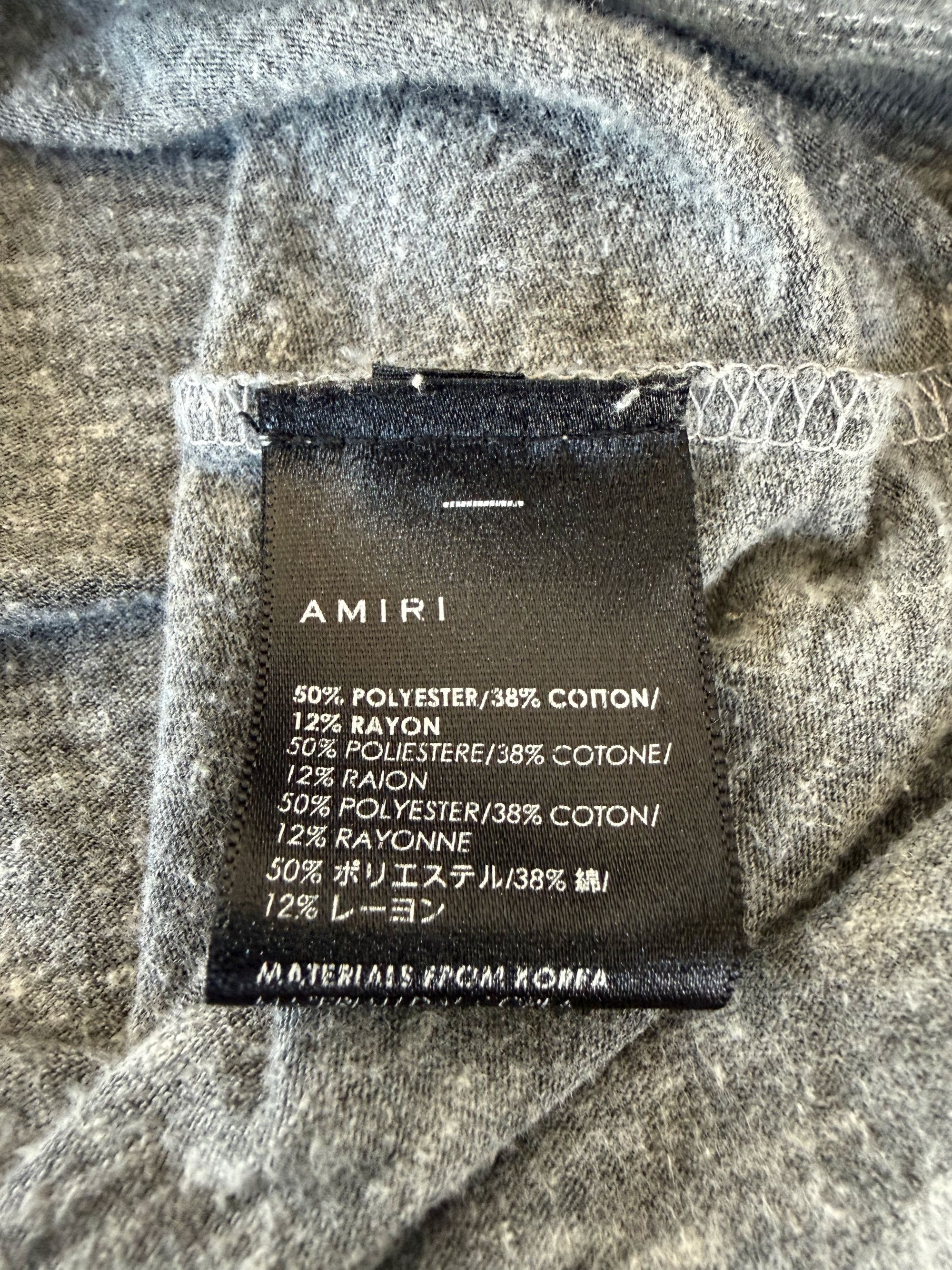 Amiri AMIRI Shotgun Distressed Gray T-Shirt Size US M / EU 48-50 / 2 - 5 Thumbnail