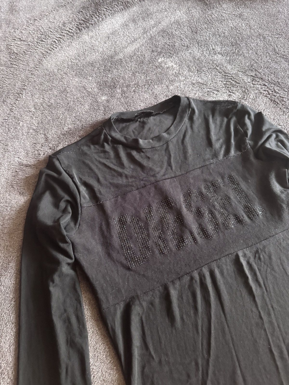 Diesel Diesel vintage mesh body with rhinestones big logo Size S / US 4 / IT 40 - 2 Thumbnail