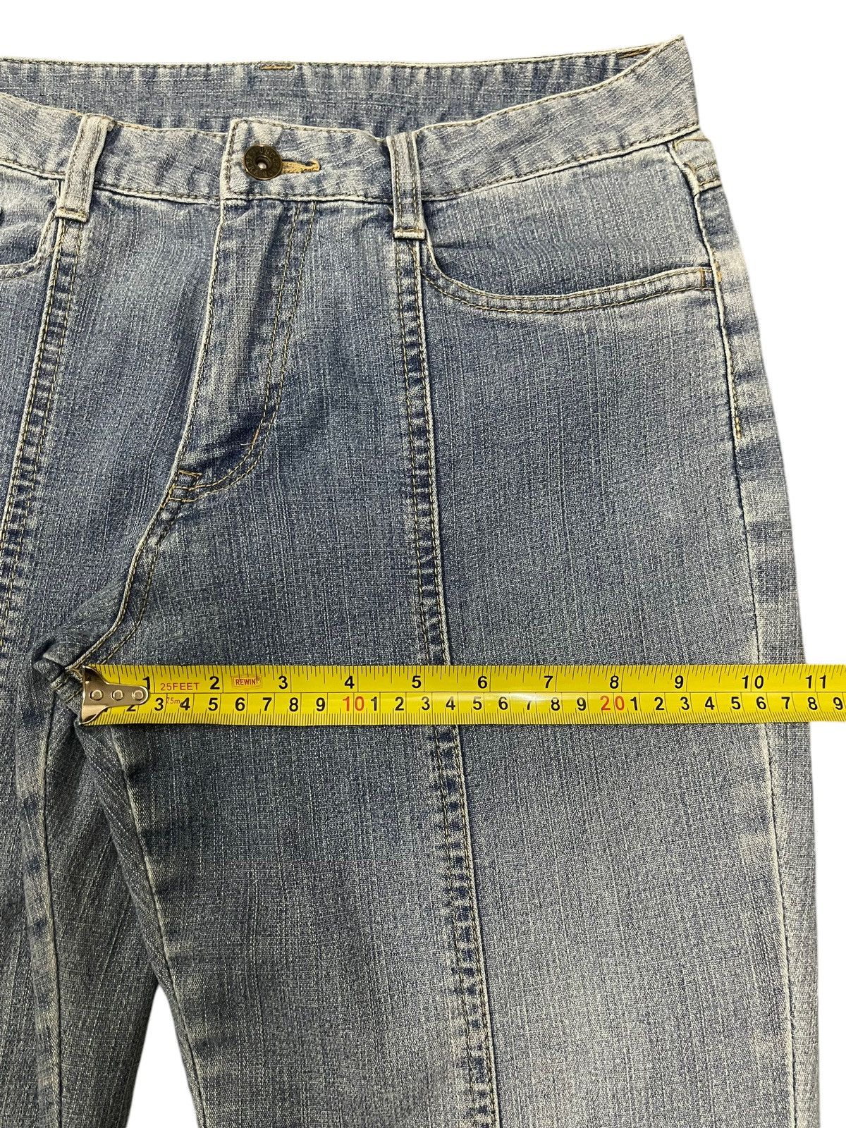 Hysteric Glamour Vintage Japanese Brand Blue Wash Style Wide Leg Jeans Size US 30 / EU 46 - 14 Thumbnail