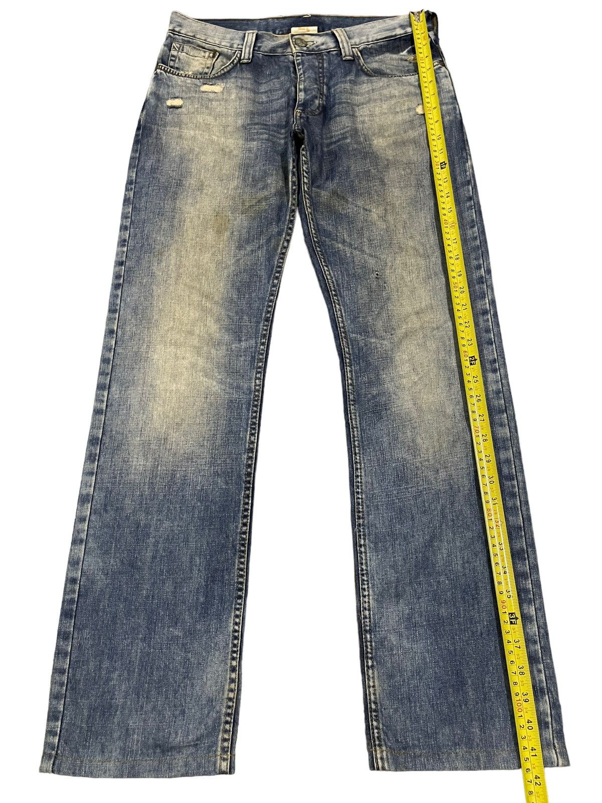Zara Vintage Zara Blue Wash Style Distress Jeans Size US 32 / EU 48 - 10 Thumbnail