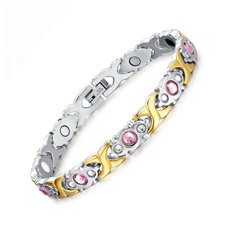 Other Pink Crystal Stone Health Bracelet Size ONE SIZE - 1 Thumbnail