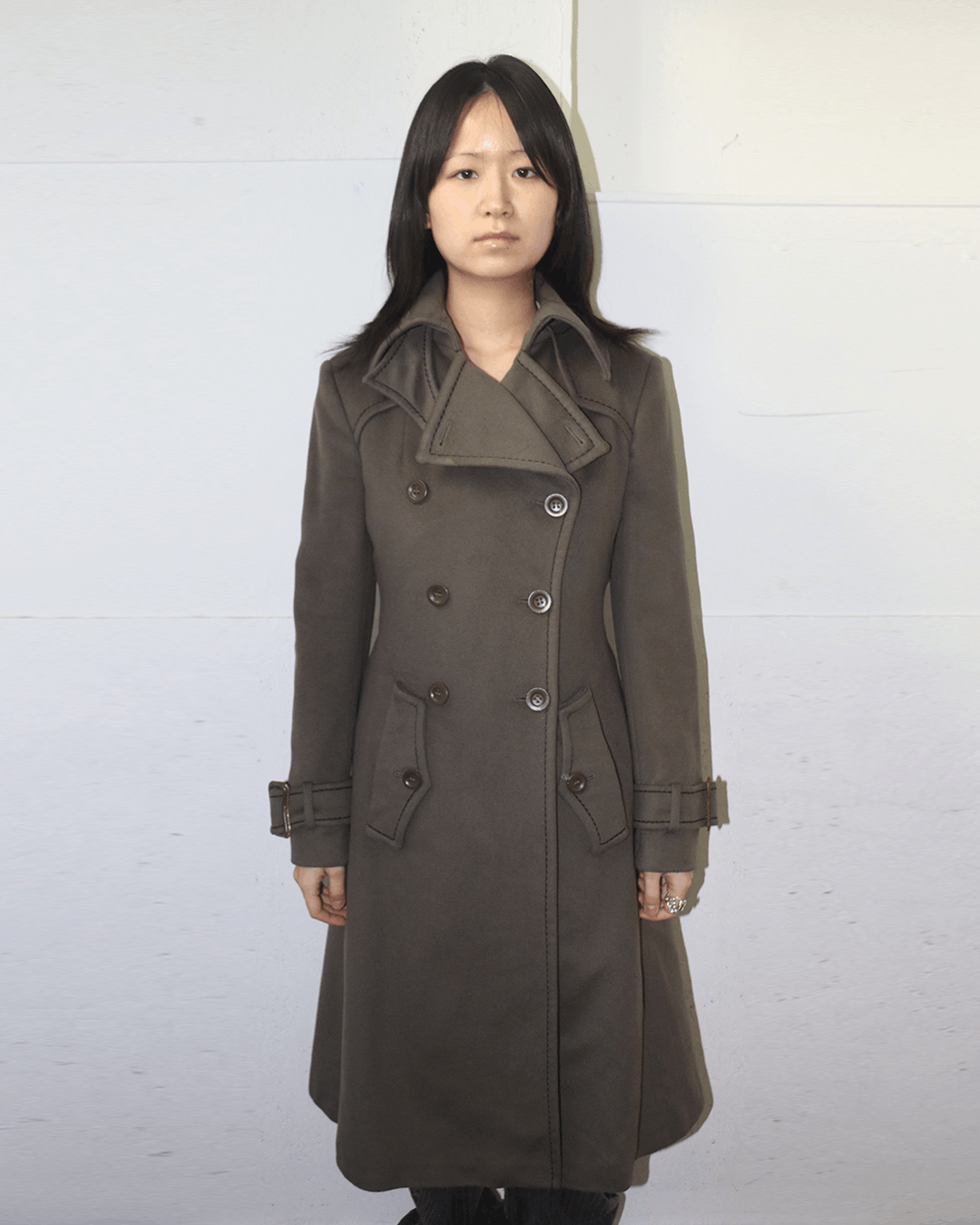 Sportmax Sportmax Bat Wing Collar Double Breasted Coat Size XS / US 0-2 / IT 36-38 - 2 Thumbnail