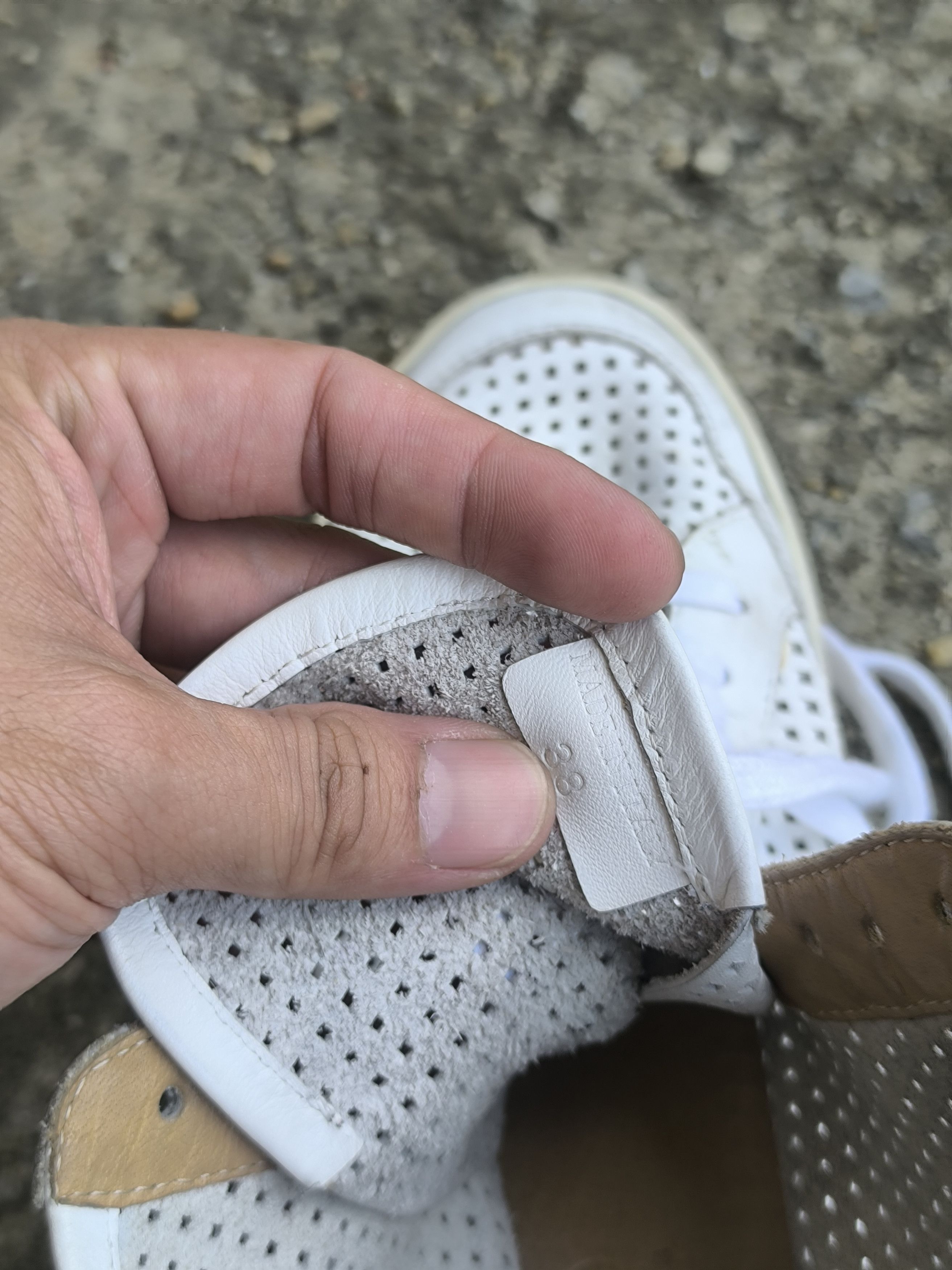 MM6 × Maison Margiela MM6 MARGIELA HI TOP SNEAKERS PERFORATED LEATHER Size US 5.5 / EU 38 - 11 Thumbnail