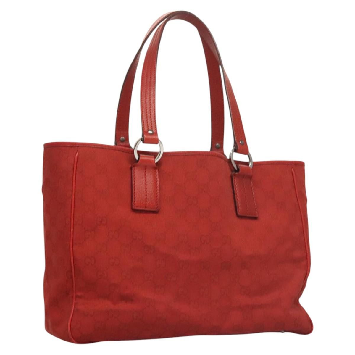 Gucci GUCCI GG Canvas Shoulder Bag Red Size ONE SIZE - 1 Thumbnail