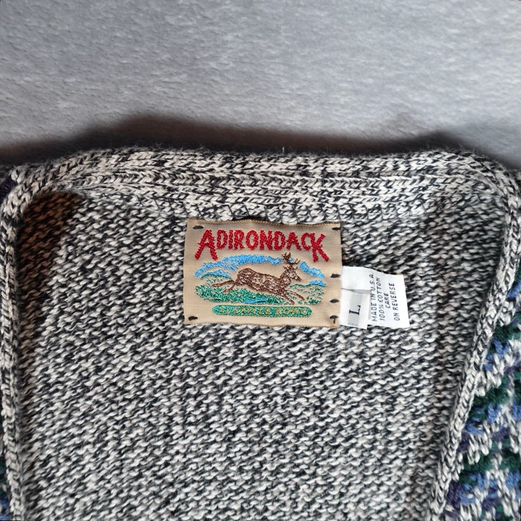 Vintage VINTAGE Savile Row Mens Cardigan Sweater Vest L Cotton Knitted Geometric All Seasons US Theme Size US L / EU 52-54 / 3 - 3 Thumbnail