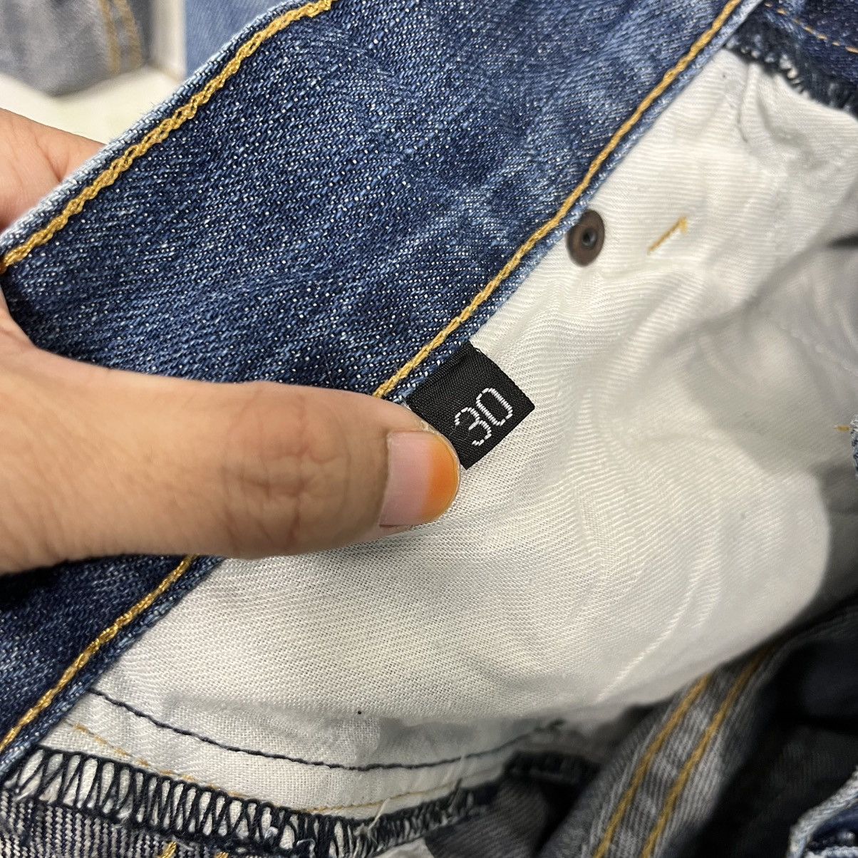 Japanese Brand Vintage 90s 020608 Tears Of Bleu Black Line Denim Size 32" / US 10 / IT 46 - 25 Thumbnail