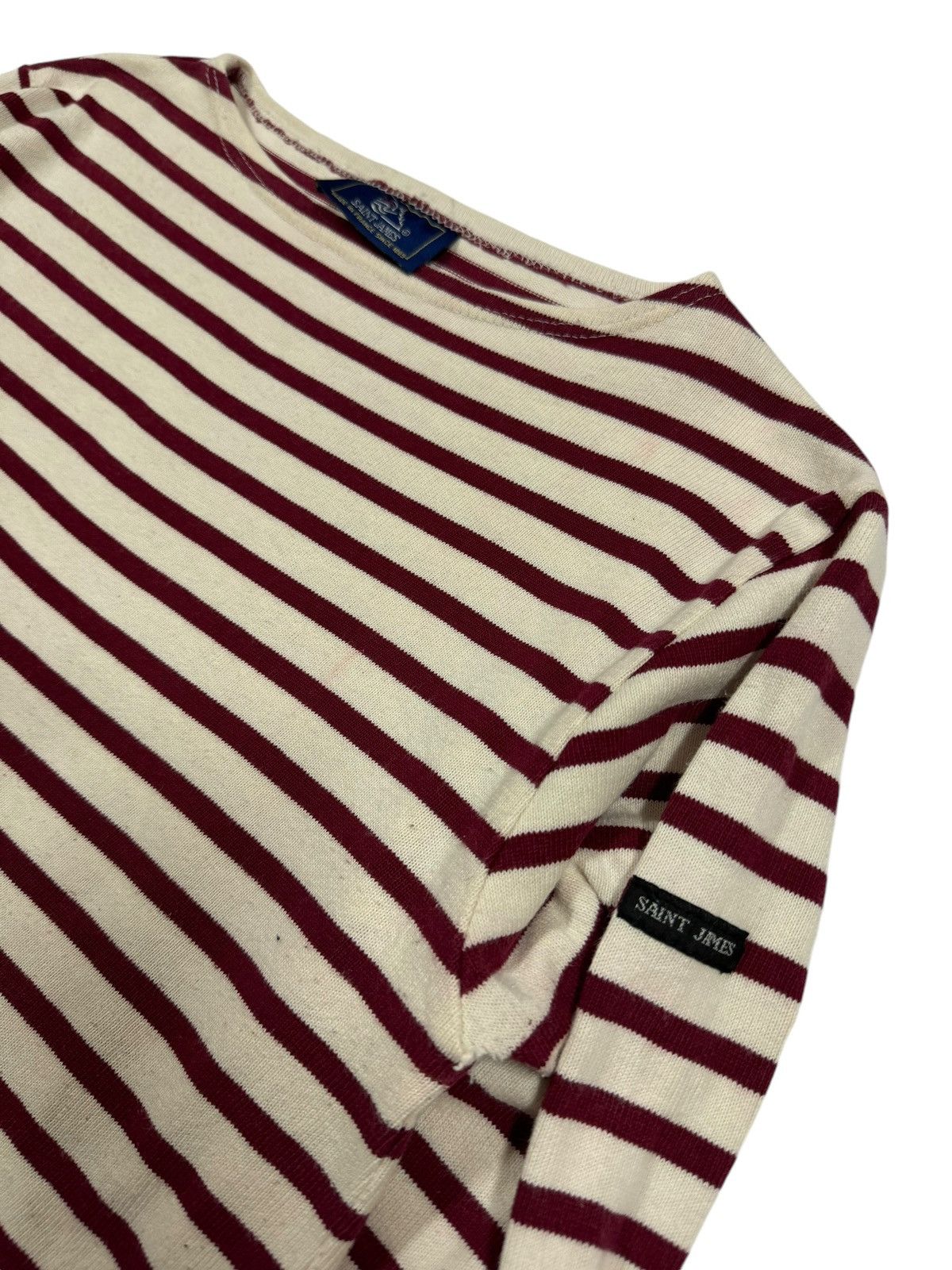 Vintage Vtg🔥Saint James Boat Neck Heavy Cotton Made In France Size US XXS / EU 40 - 7 Thumbnail
