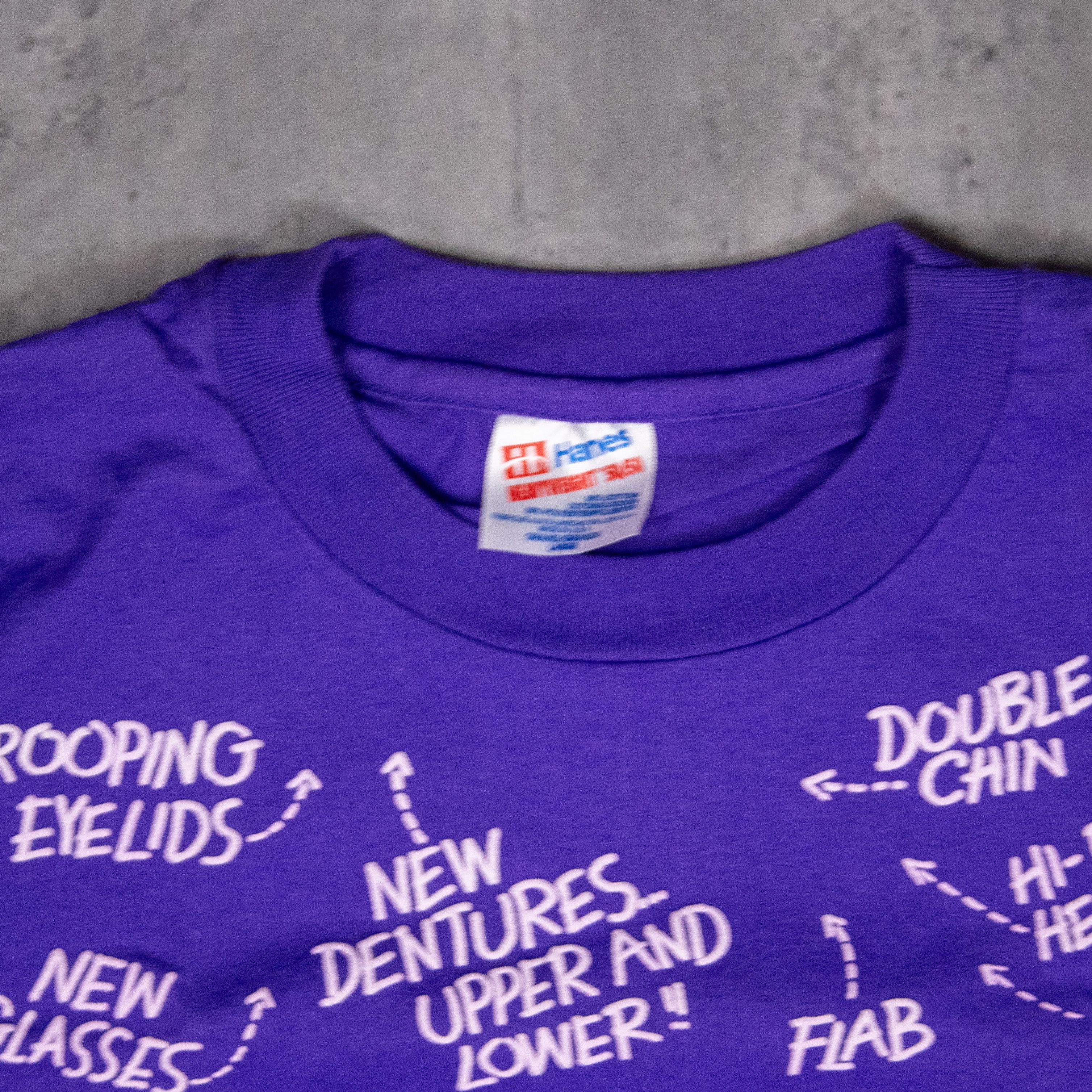Hanes × Vintage Vintage 1991 Hanes 60 ish Single Stitch Purple Tee Size US M / EU 48-50 / 2 - 5 Thumbnail