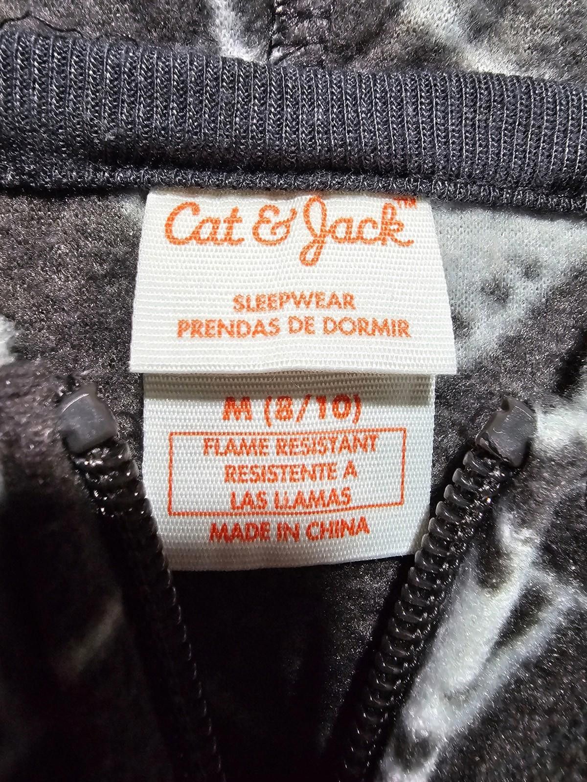 Other Cat & Jack M 8-10 Shark Hooded Pajama Size ONE SIZE - 3 Thumbnail